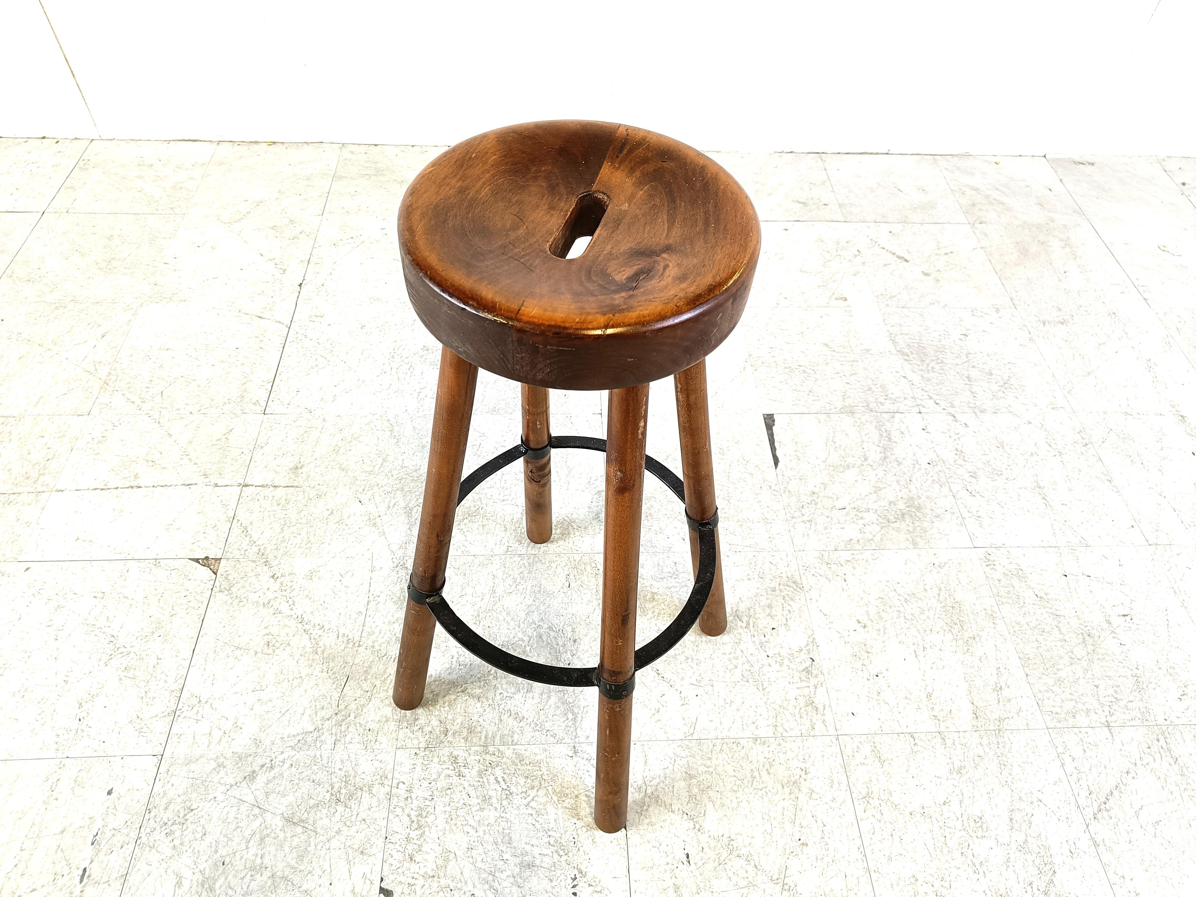 Brutalist bar stool, 1960s For Sale 2
