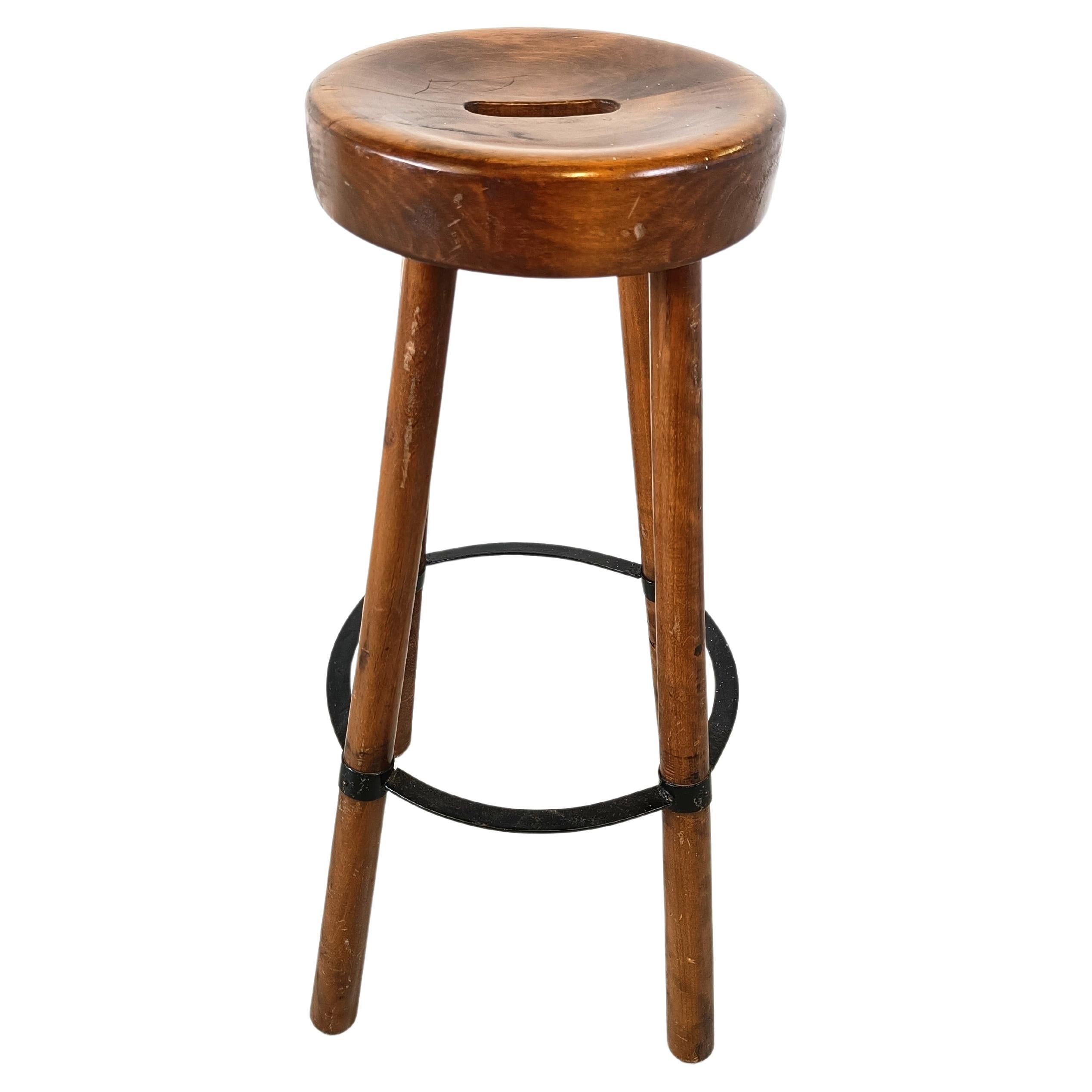 Tabouret de bar brutaliste, années 1960 