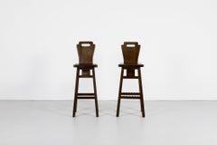 Brutalist Bar Stool Attributed to De Puydt, Belgium, 1960s–70s