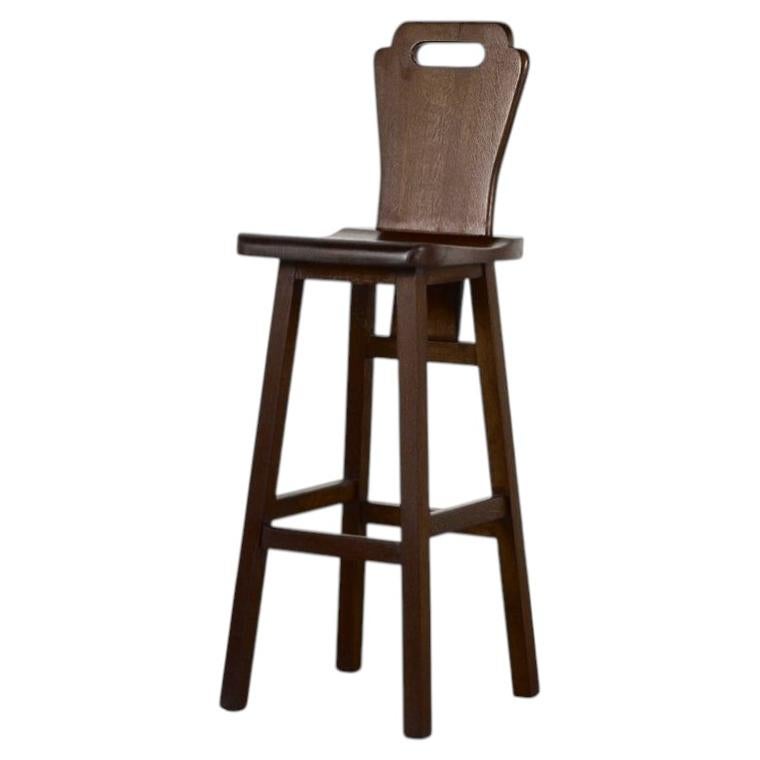 Brutalist Bar Stool Attributed to De Puydt, Belgium, 1960s–70s