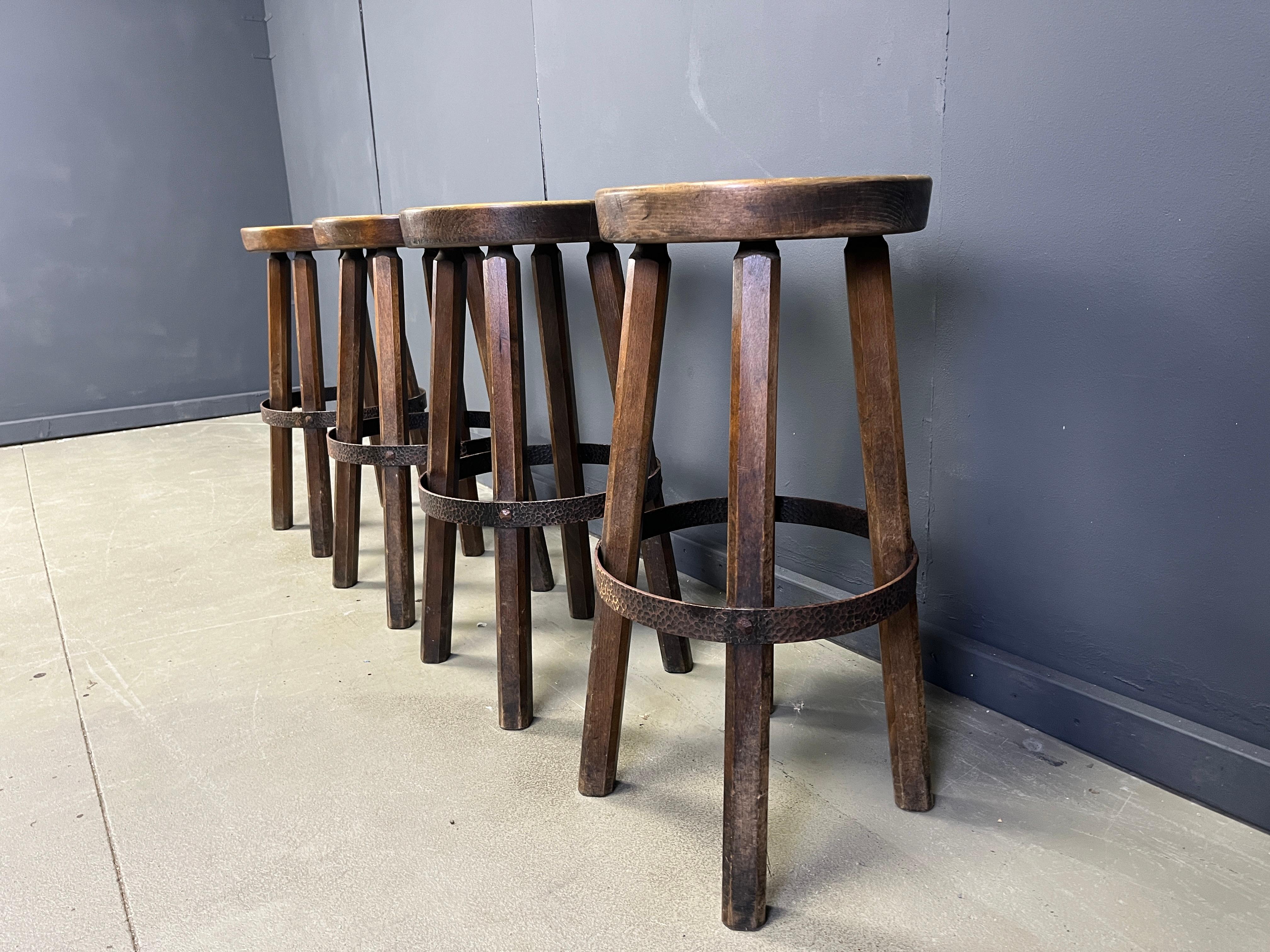 Brutalistische Barhocker, 1960er Jahre - Satz von 4 im Angebot 4