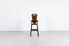 Brutalist Bar Stools Attributed to De Puydt, Belgium, 1960s–70s