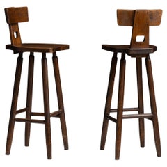 Brutalist Bar Stools, Holland circa 1970