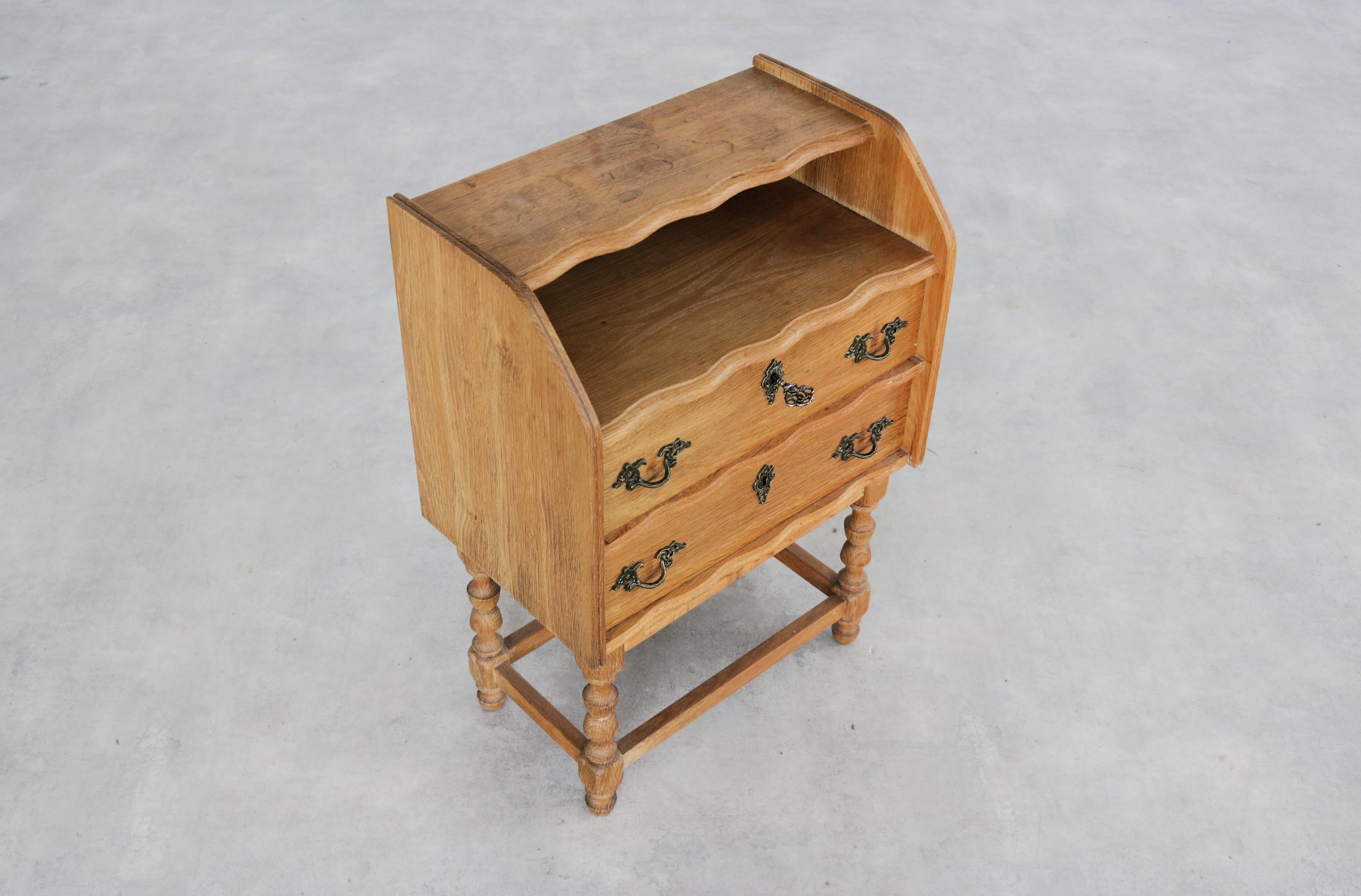 Mid-20th Century Brutalist bedside table  cabinet  1960s  Danish For Sale