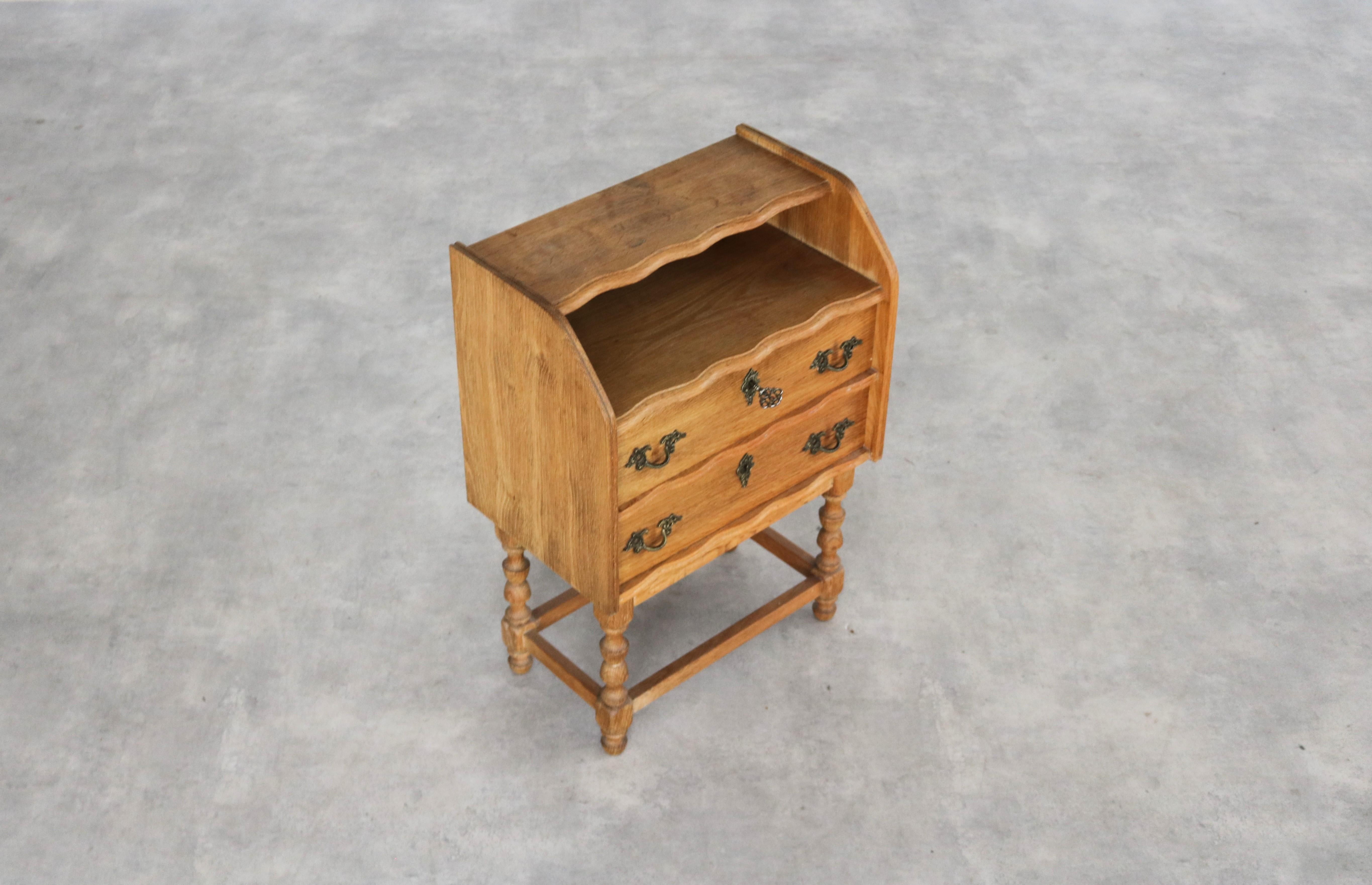 Brutalist bedside table  cabinet  1960s  Danish For Sale 2