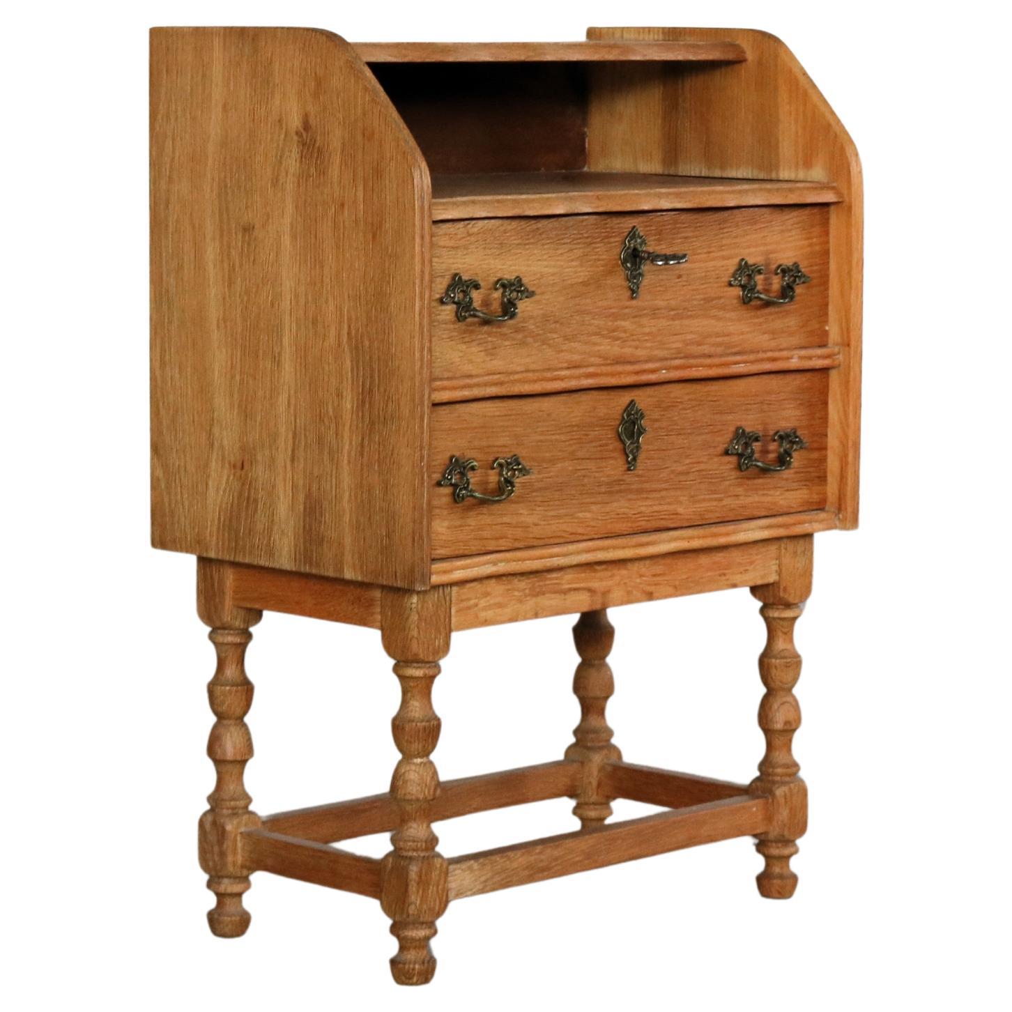 Brutalist bedside table  cabinet  1960s  Danish For Sale