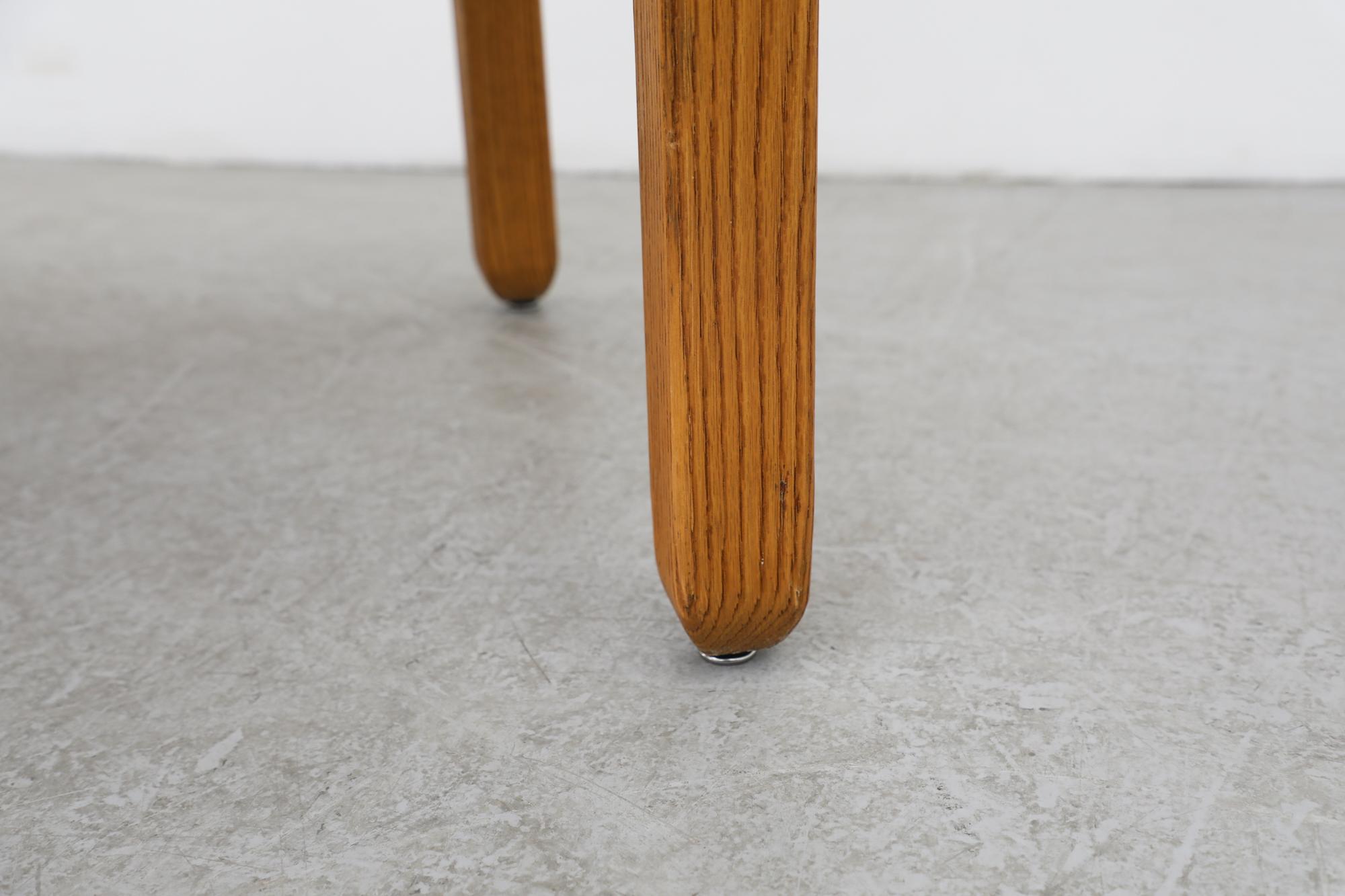 Brutalist Belgian Slatted Oak Dining Table w/ Rounded Legs Attributed to DePuydt For Sale 10