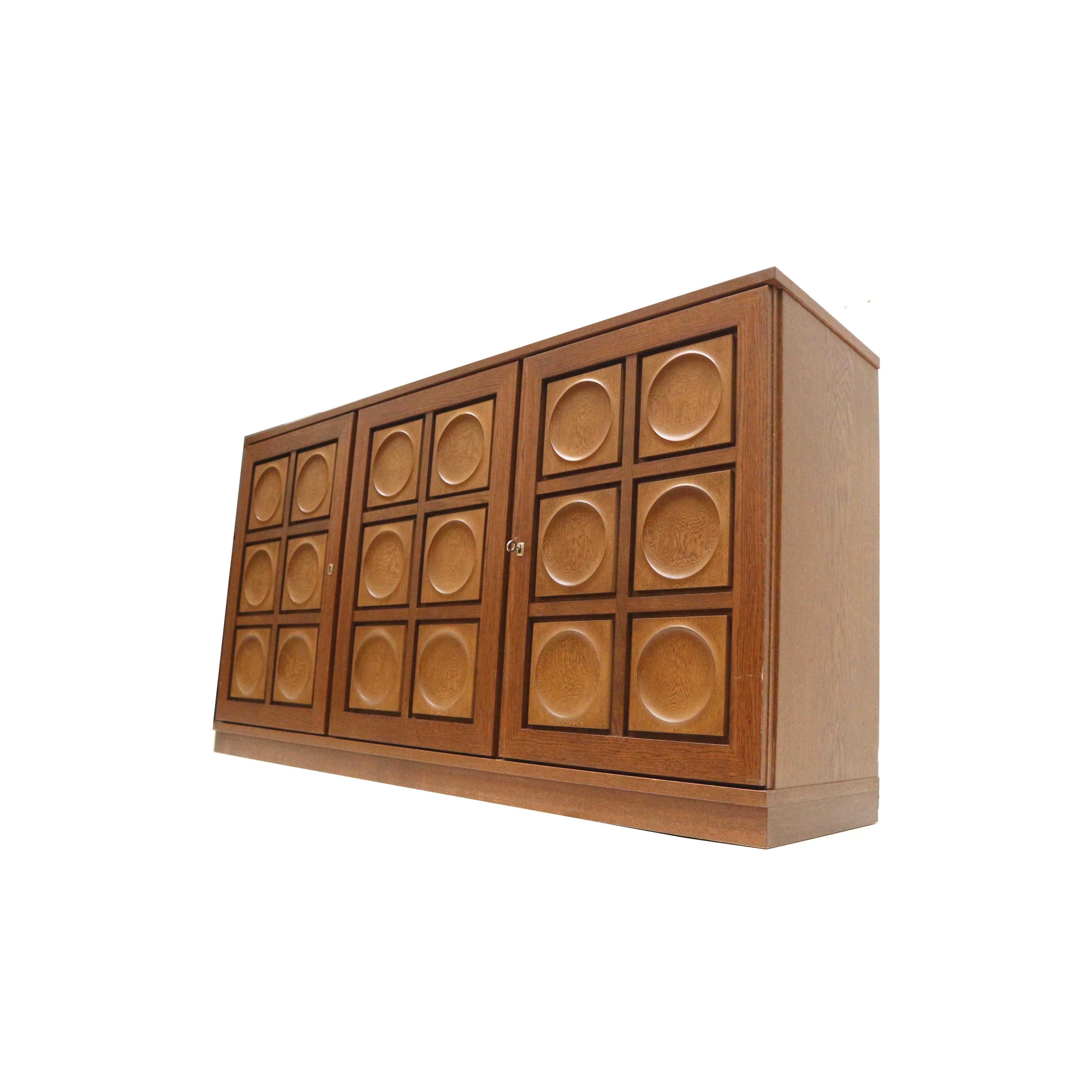 Brutalist Belgian sideboard by Gerhard Bartels from the 1970s For Sale 5