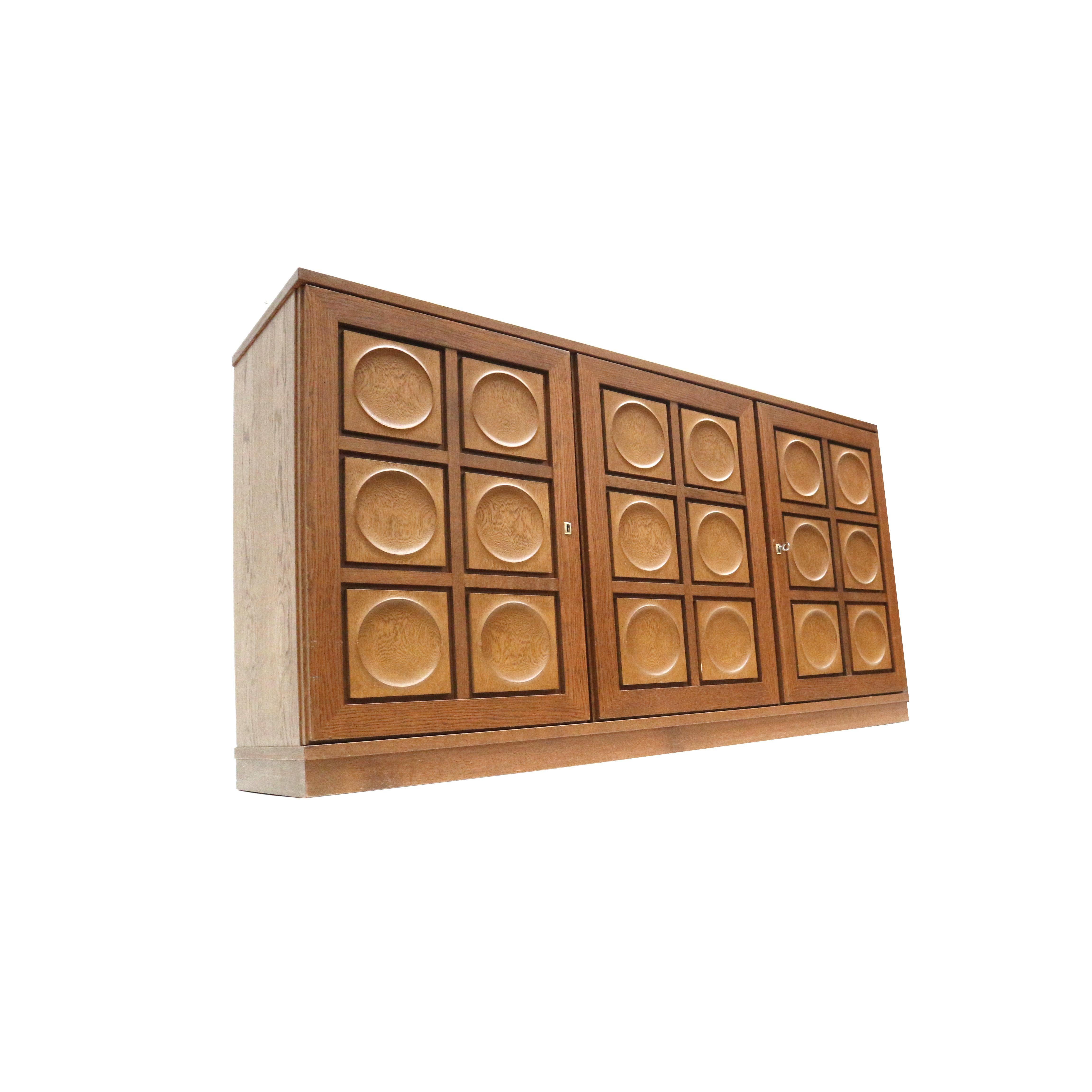 Brutalist Belgian sideboard by Gerhard Bartels from the 1970s For Sale 6