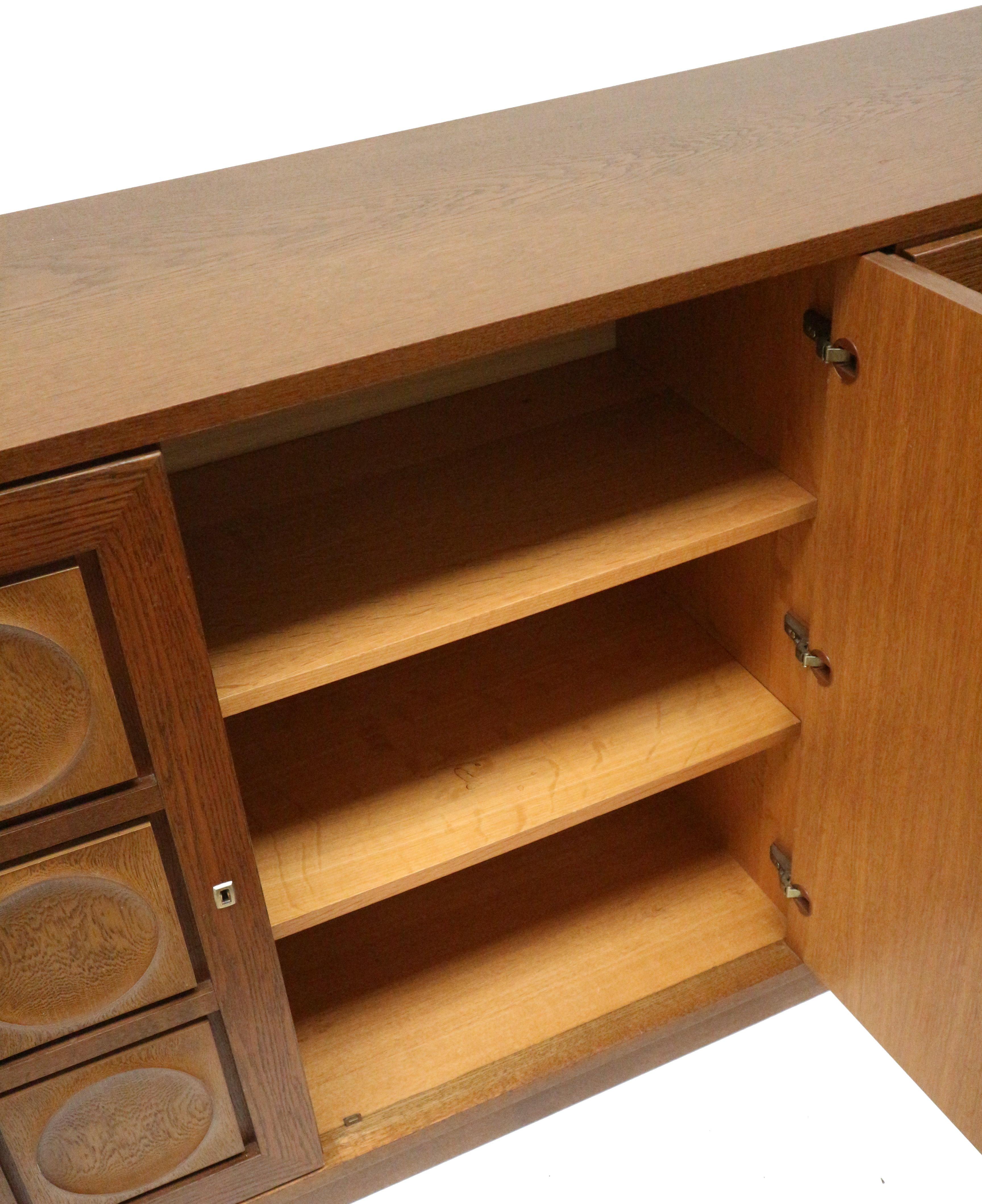 Brutalist Belgian sideboard by Gerhard Bartels from the 1970s For Sale 4