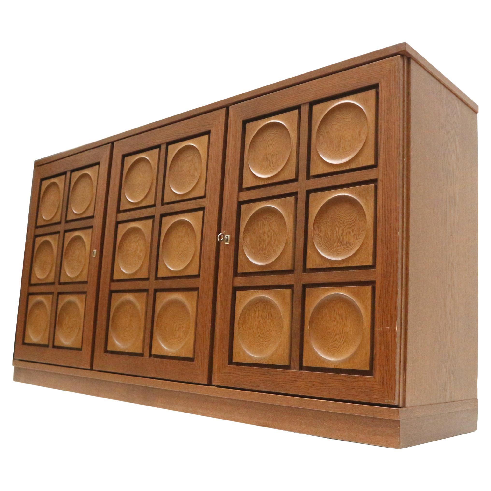 Brutalist Belgian sideboard by Gerhard Bartels from the 1970s For Sale