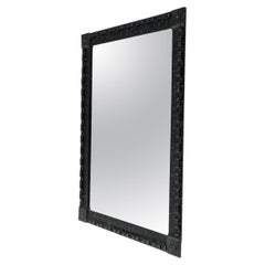 Brutalist Belgium Mid-Century Iron Mirror