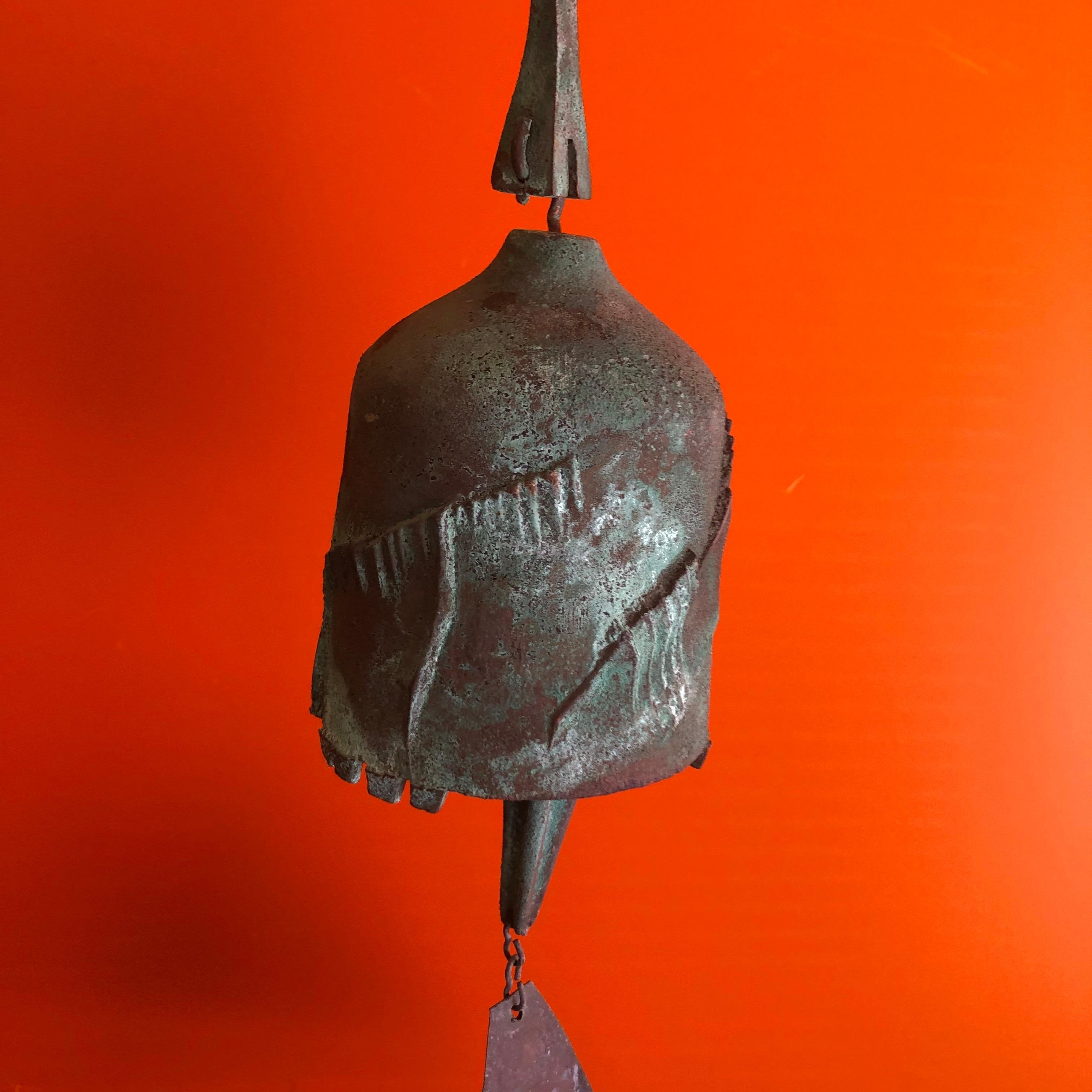 Brutalist Bell in Solid Bronze by Paolo Soleri 6