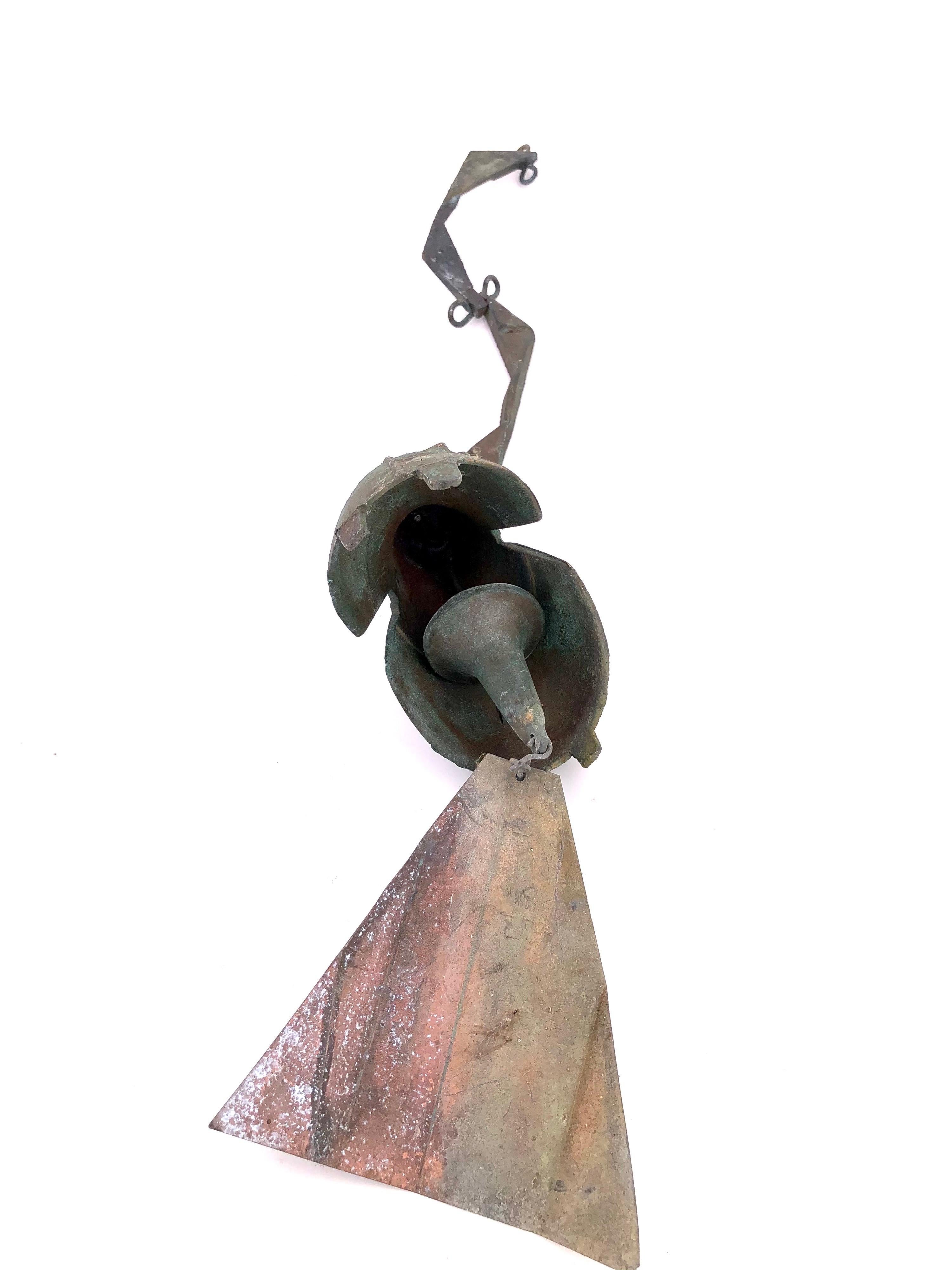 20th Century Brutalist Bell in Solid Bronze by Paolo Soleri
