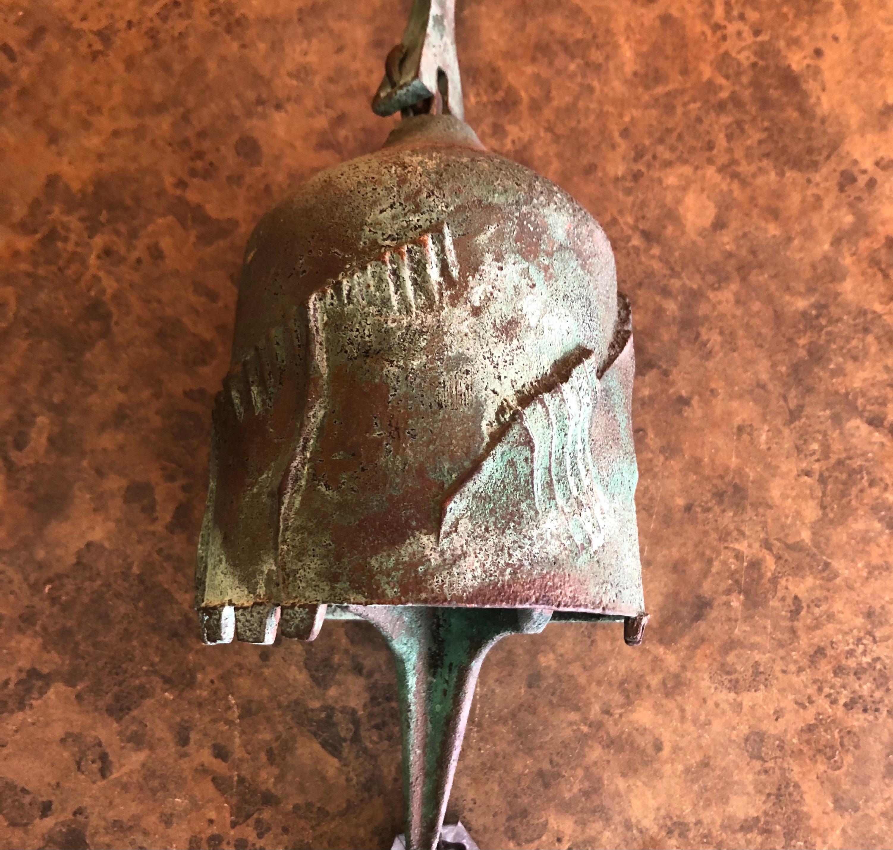 20th Century Brutalist Bell in Solid Bronze by Paolo Soleri