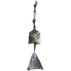 Brutalist Bell in Solid Bronze by Paolo Soleri