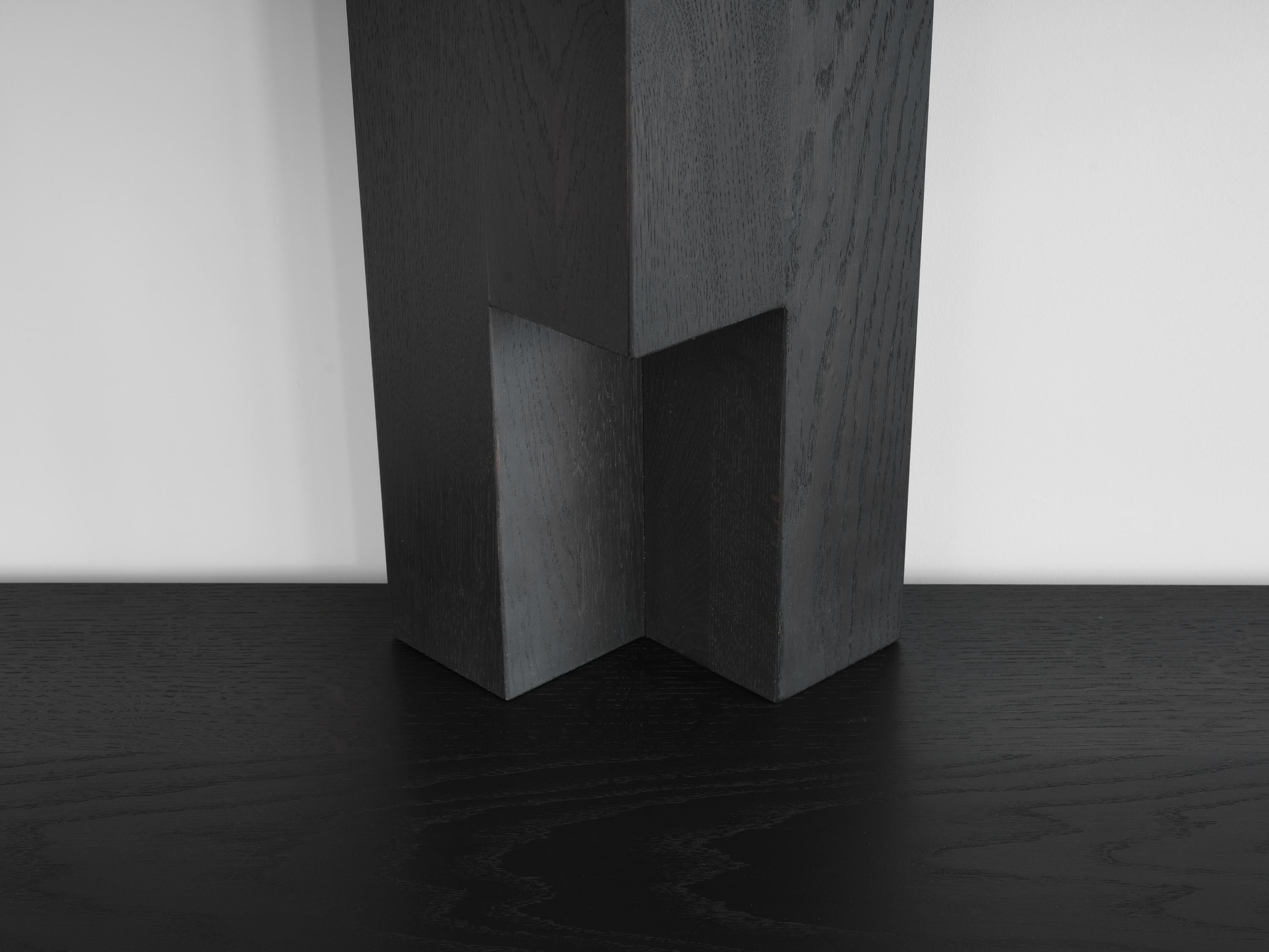 Brutalistische Bibliothèque - Bücherregale - Massive französische Eiche - Galea von Mokko (Brutalismus) im Angebot