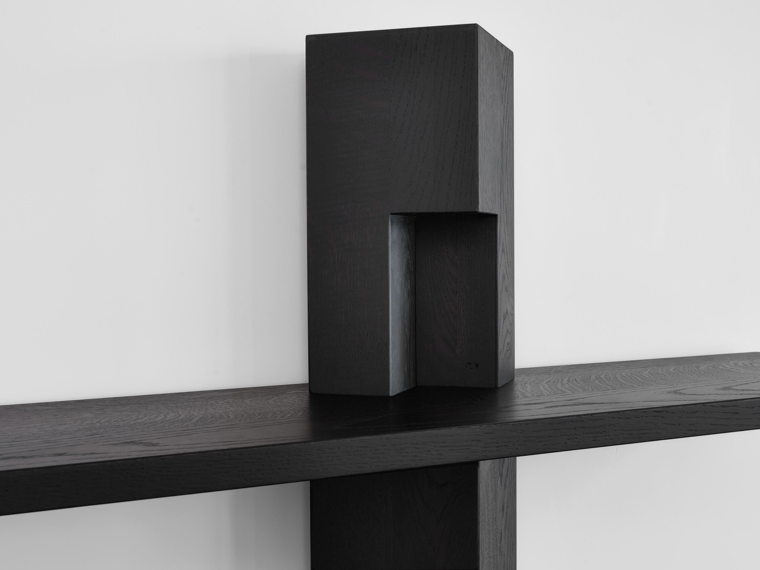 Brutalistische Bibliothèque - Bücherregale - Massive französische Eiche - Galea von Mokko (Niederländisch) im Angebot