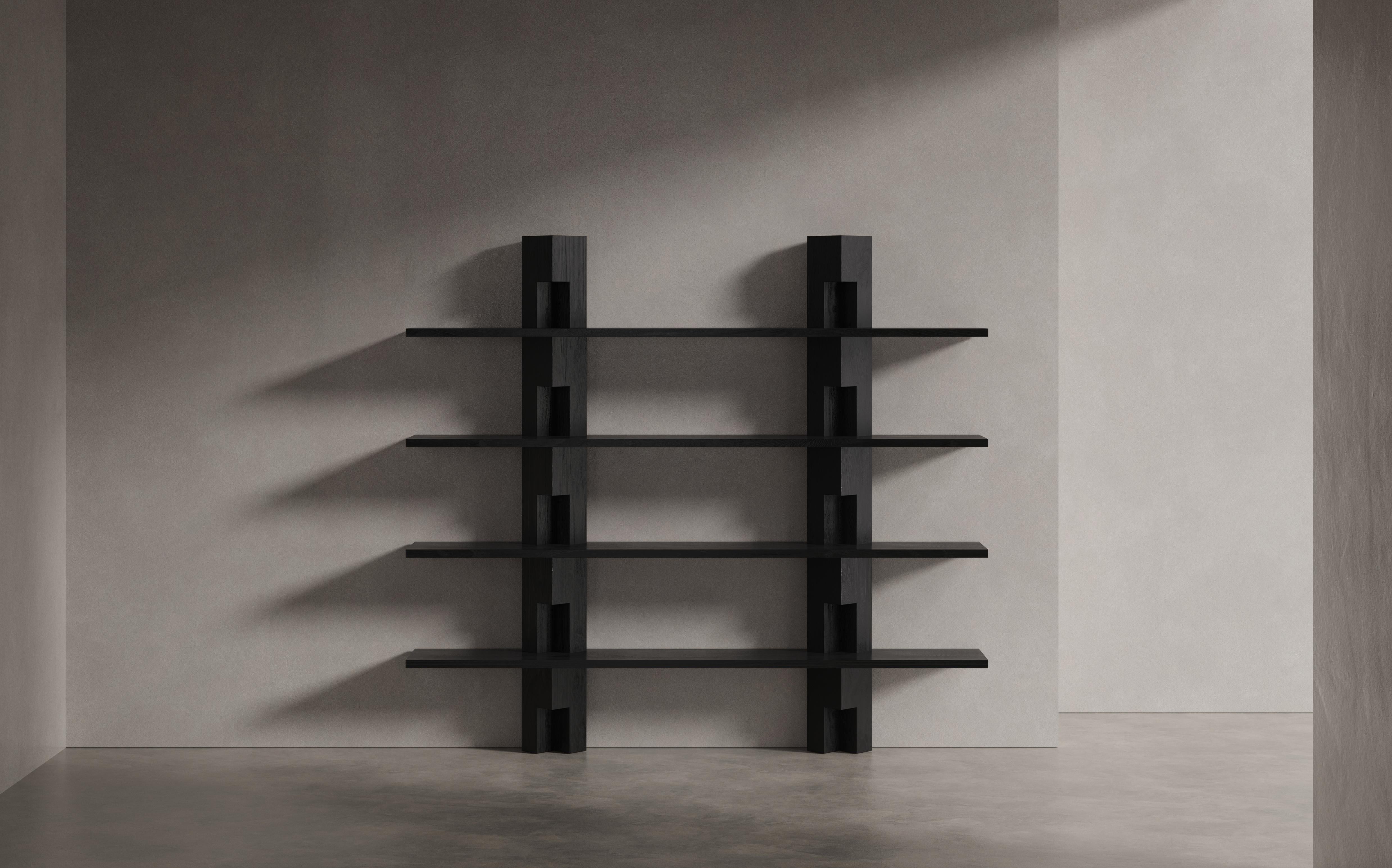 Brutalistische Bibliothèque - Bücherregale - Massive französische Eiche - Galea von Mokko (21. Jahrhundert und zeitgenössisch) im Angebot