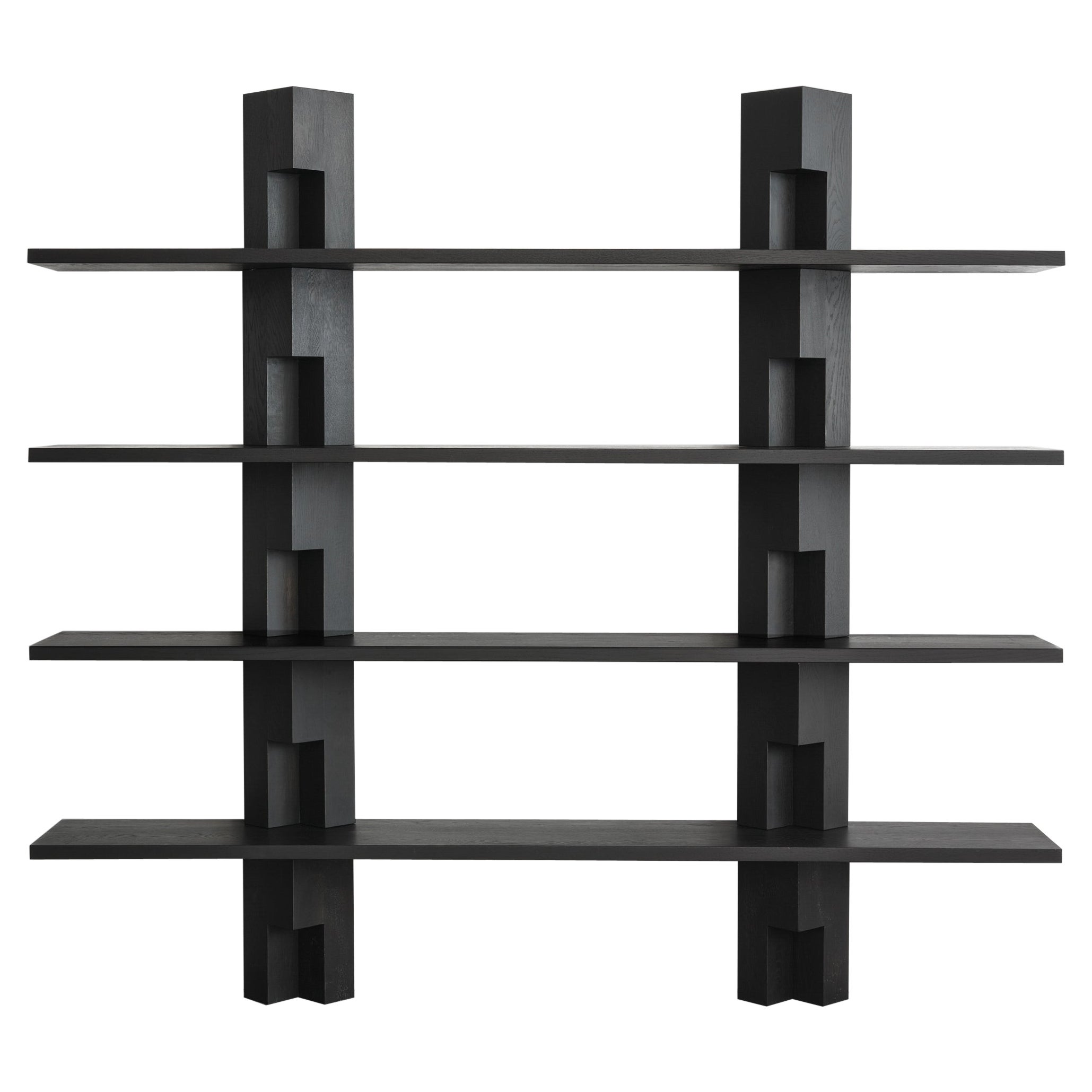 Brutalistische Bibliothèque - Bücherregale - Massive französische Eiche - Galea von Mokko