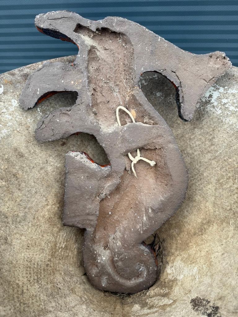 Brutalist Big Seahorse ceramic wall decoration- Piet Lemahieu, Belgium -  1960 For Sale 8