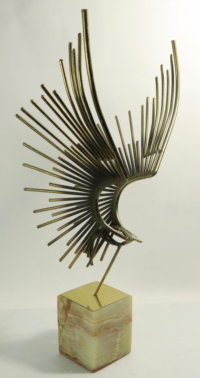 Américain Sculpture - Oiseau brutaliste en vol - Sculpture de Jere en vente