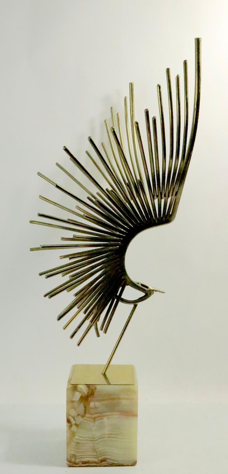 Sculpture - Oiseau brutaliste en vol - Sculpture de Jere Bon état - En vente à New York, NY