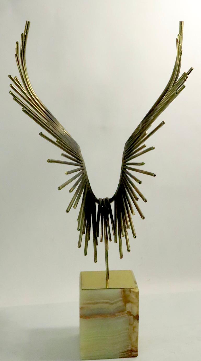 American Brutalist Bird in Flight Sculpture by Jere For Sale