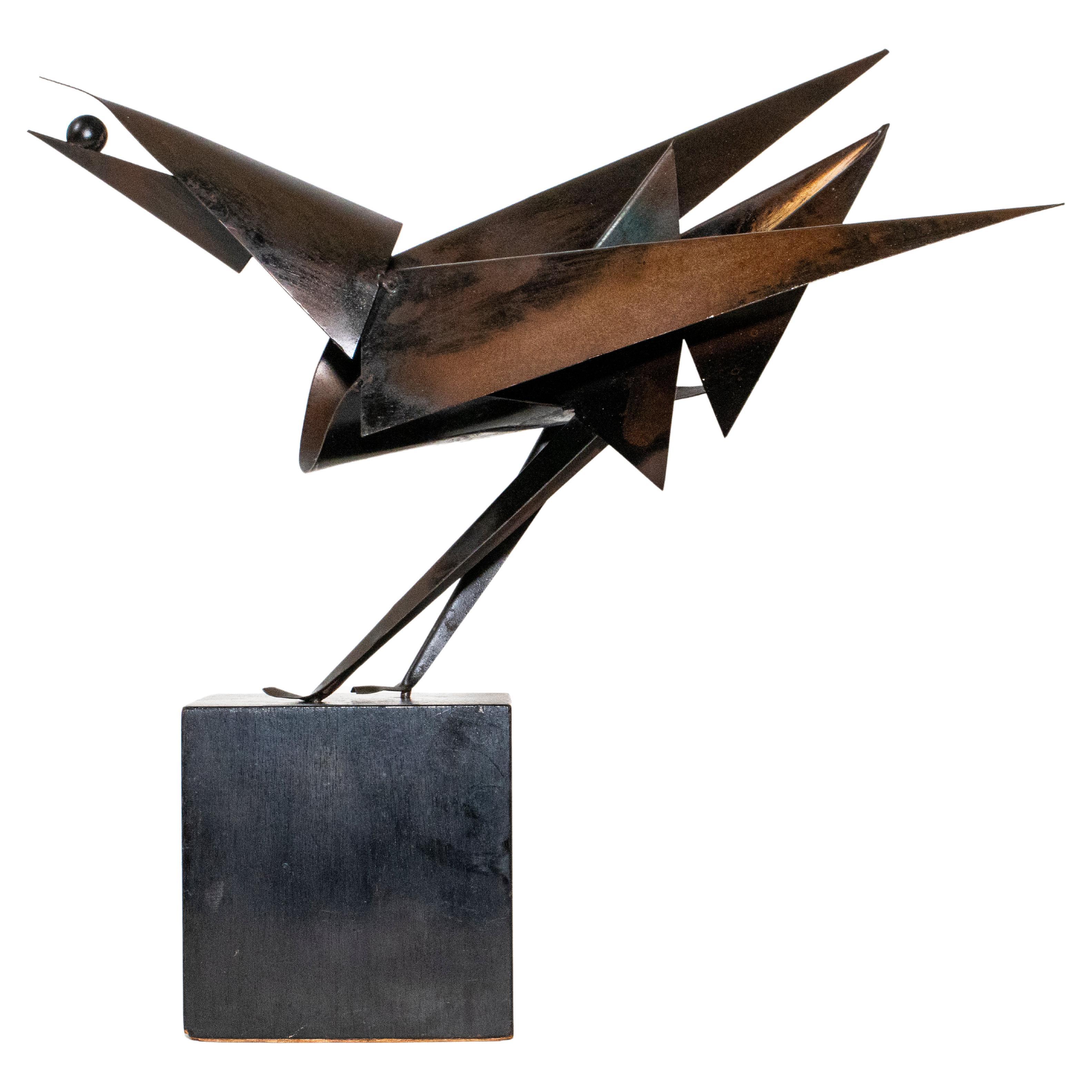 Brutalist Bird Sculpture Attributed to William Bowie