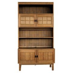 brutalistisches Bücherregal  Hängeschrank  Eiche  1960s  Dänisch