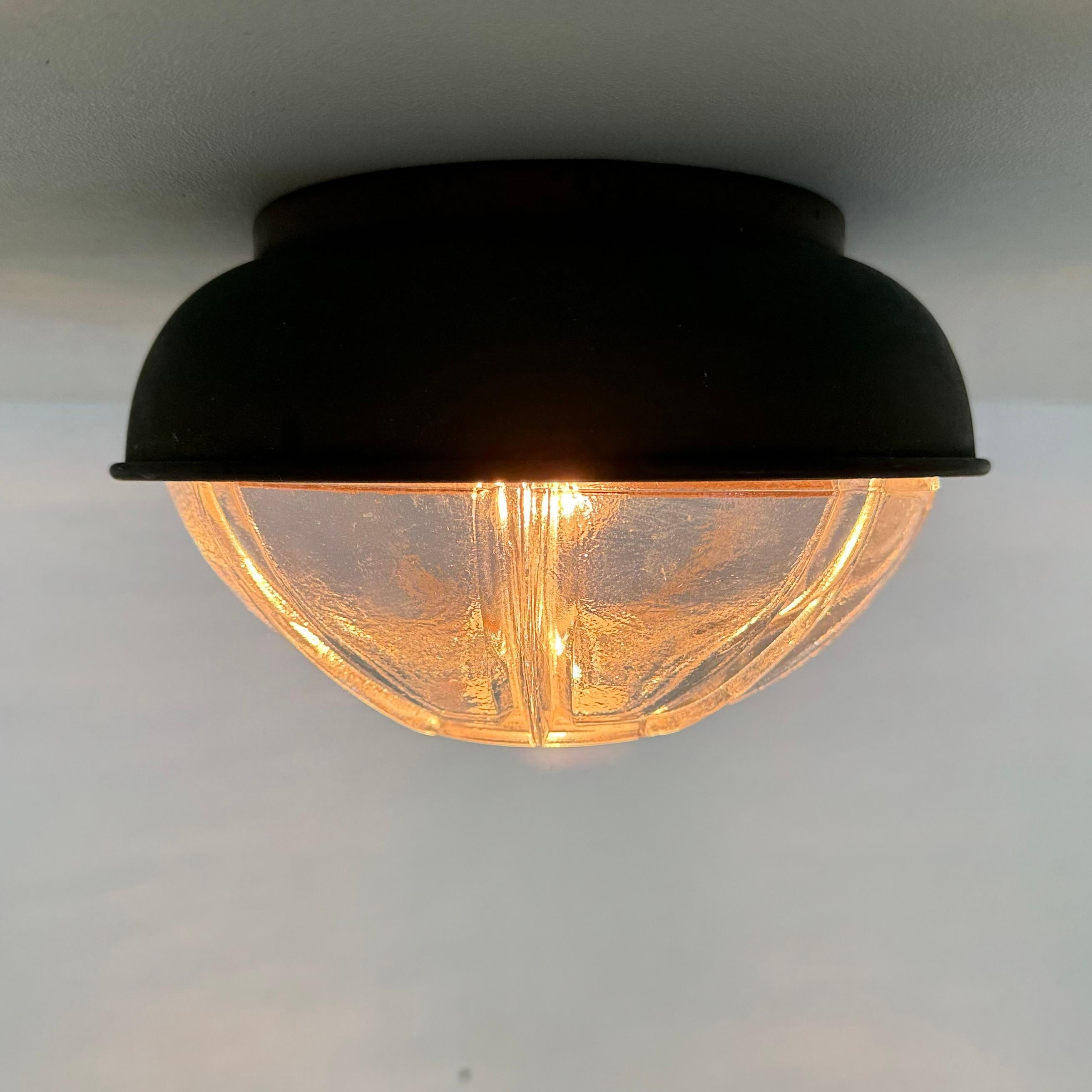 Métal Applique brutaliste Boom en cuivre et verre de Bega Lights du Limbourg, Allemagne en vente