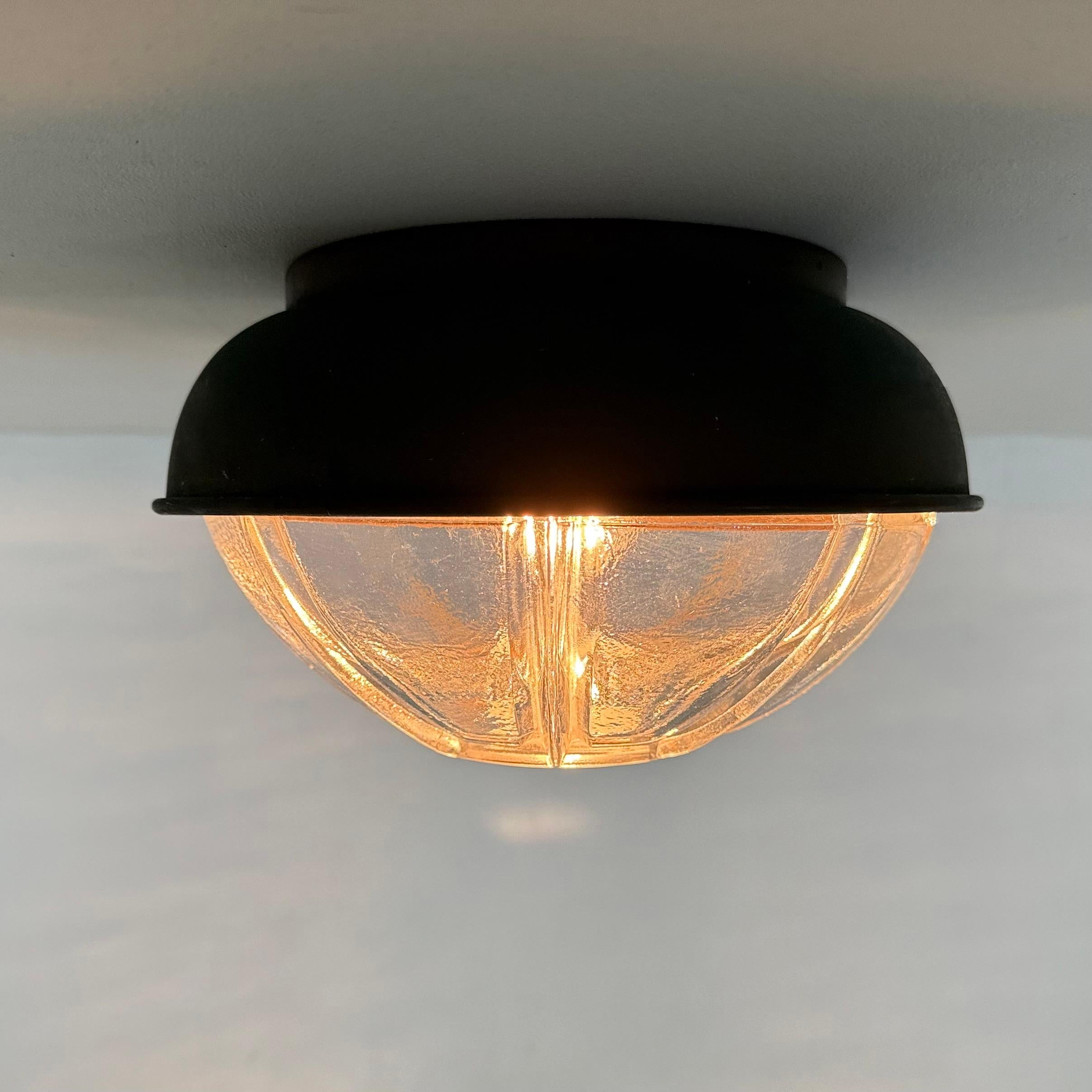 Applique brutaliste Boom en cuivre et verre de Bega Lights du Limbourg, Allemagne en vente 1