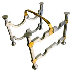 Brutalist bottle rack by David Marshall, Bronze and aluminum, Spain, 1970's