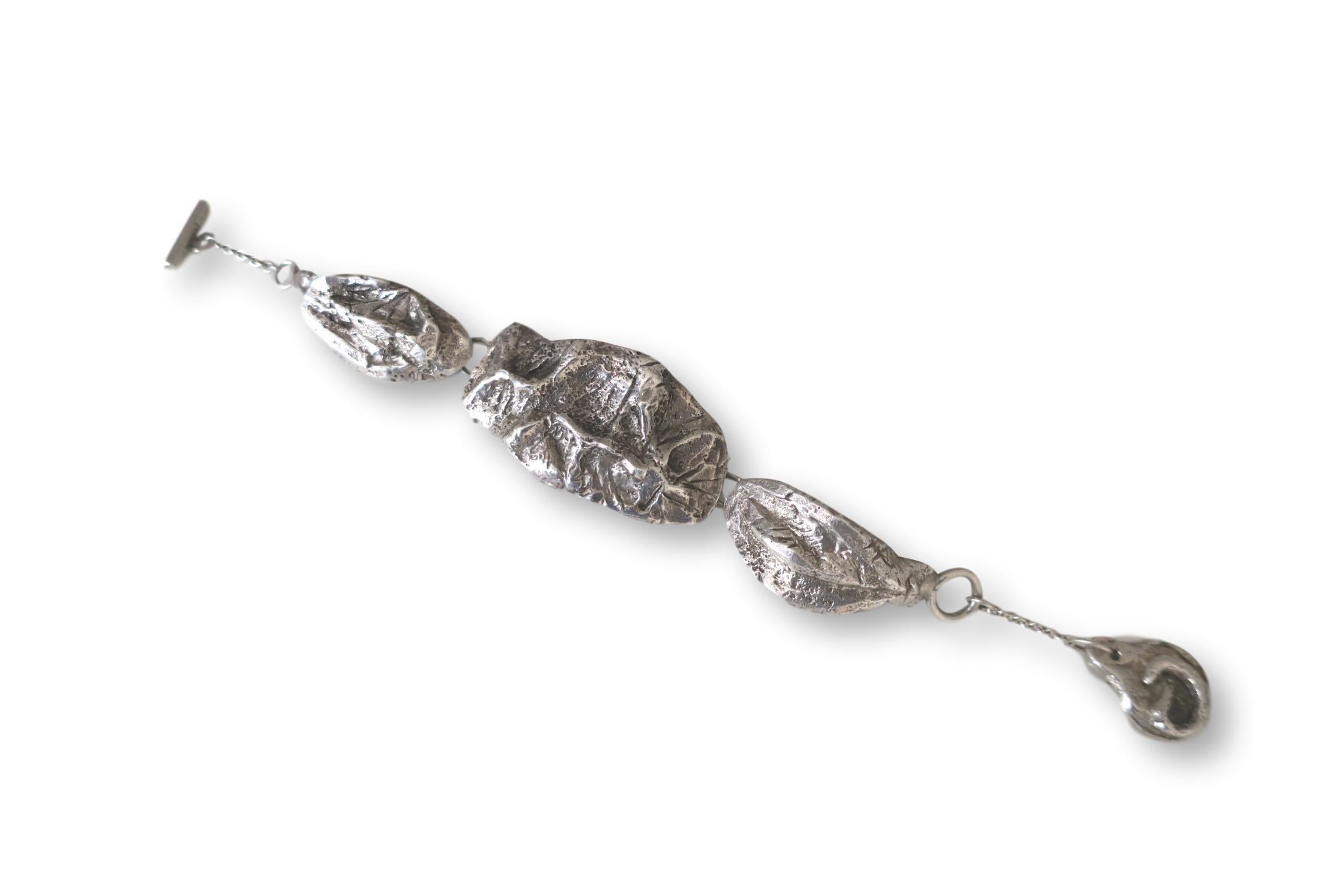 Moderniste Bracelet brutaliste de l'artiste Jean-Jacques Morvan en vente