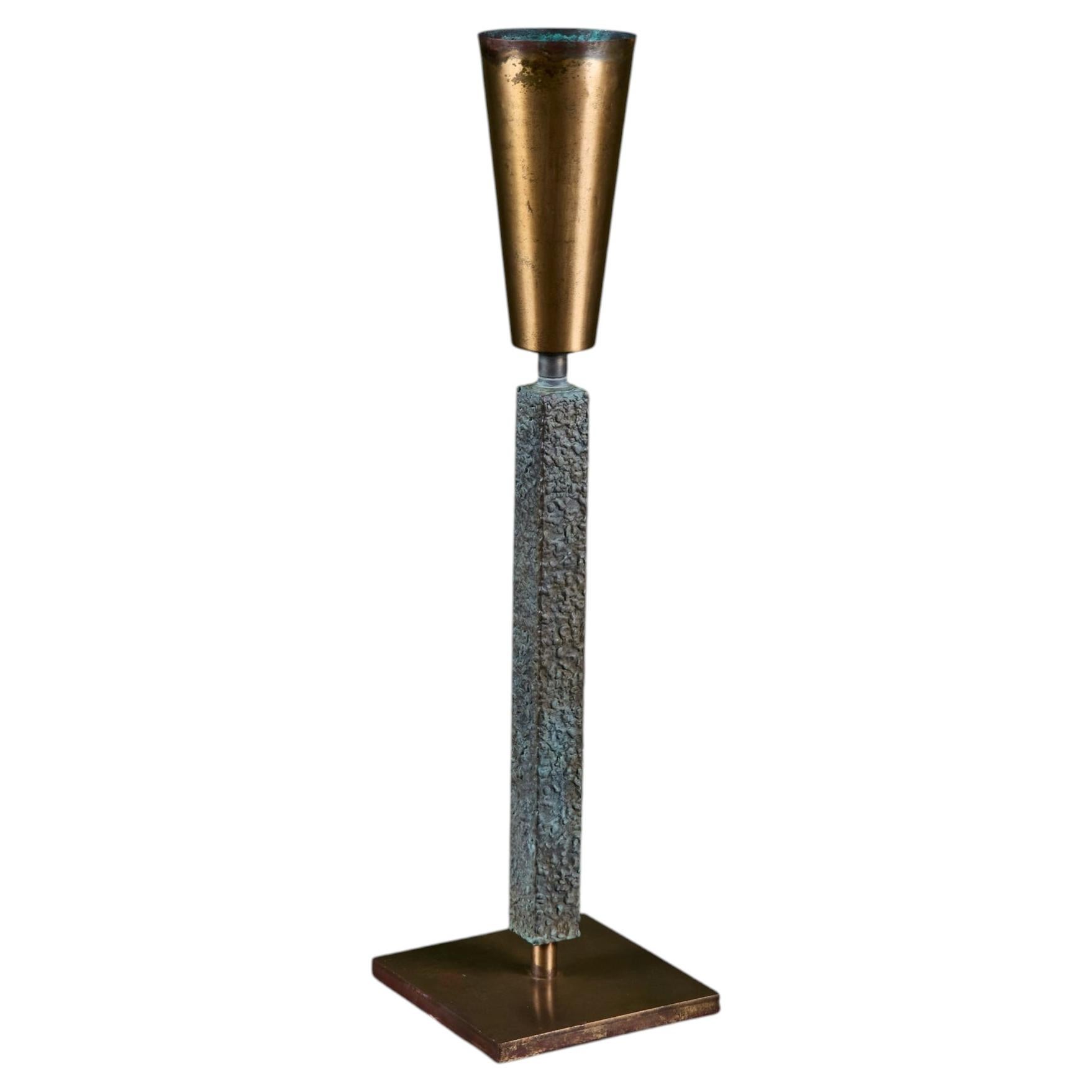 Brutalist Floor Planter, Brass and Bronze, Mid-20th Century For Sale