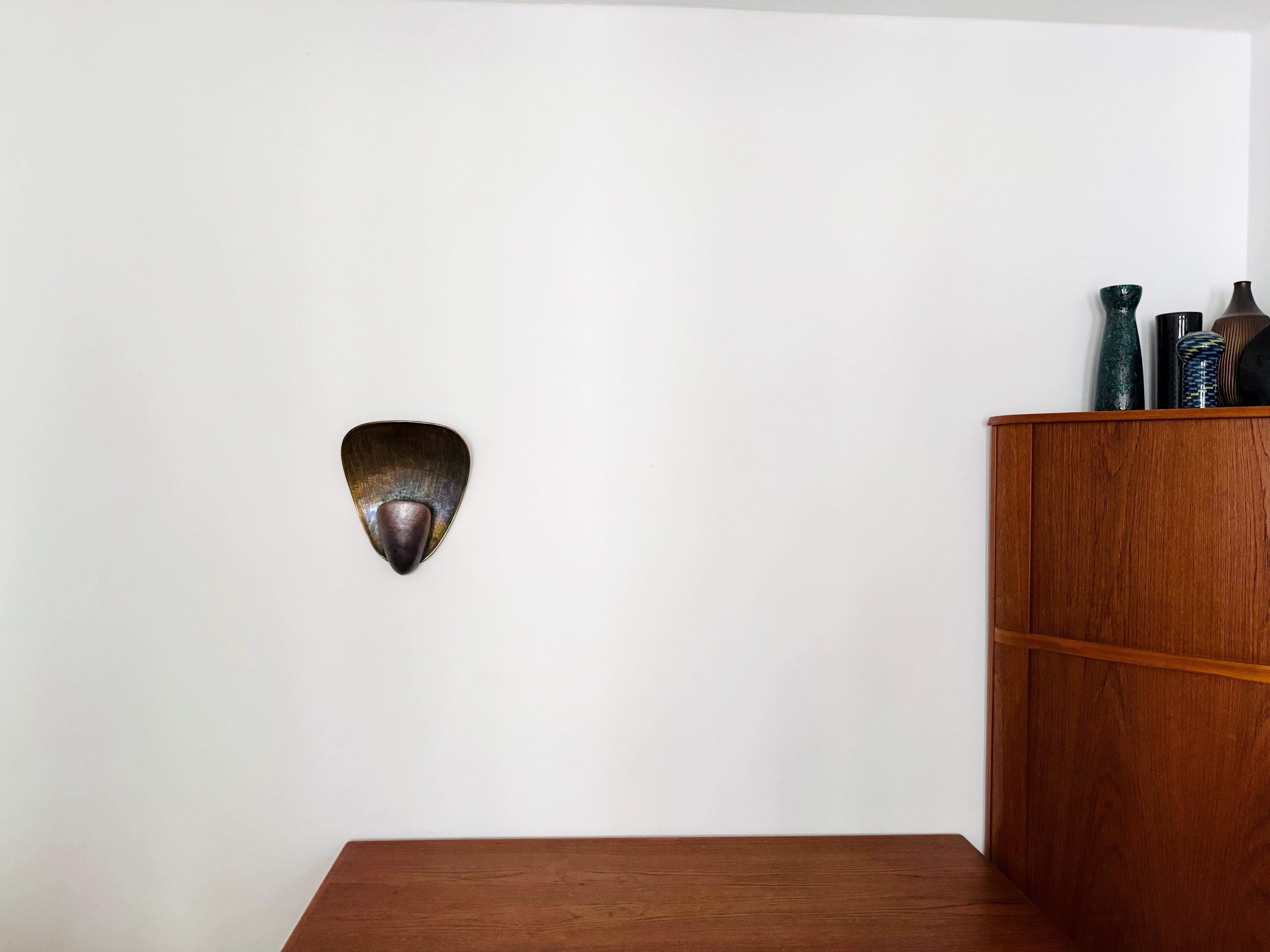 Metallo Lampada da parete brutalista in ottone e rame in vendita