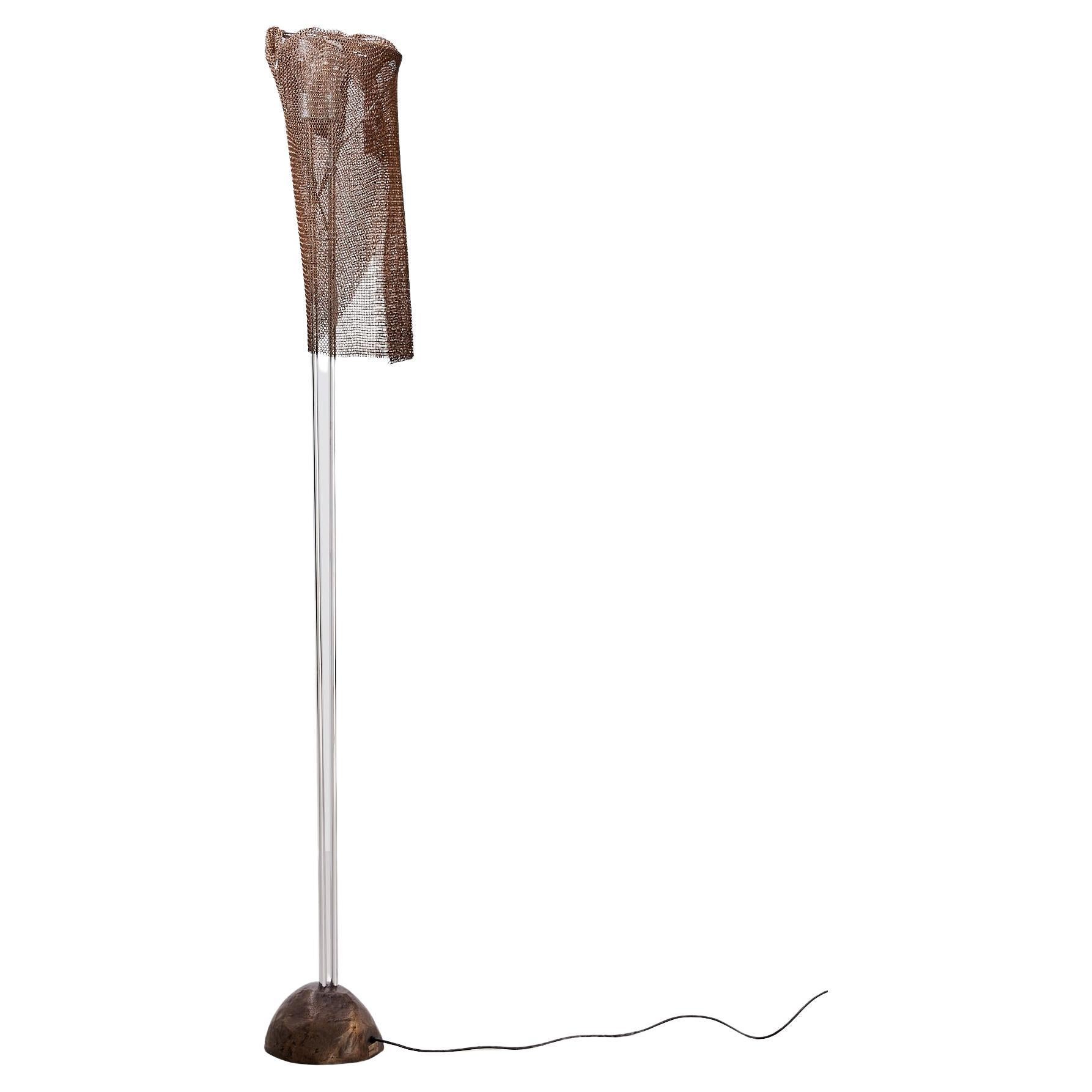 Brutalistische Stehleuchte Anchise aus Messing und Stahl von Toni Cordero für Artemide im Angebot