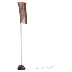 Brutalist brass and steel Anchise floor lamp by Toni Cordero for Artemide