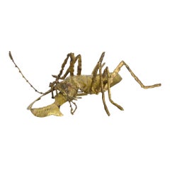 Brutalist Brass Beetle Sculpture