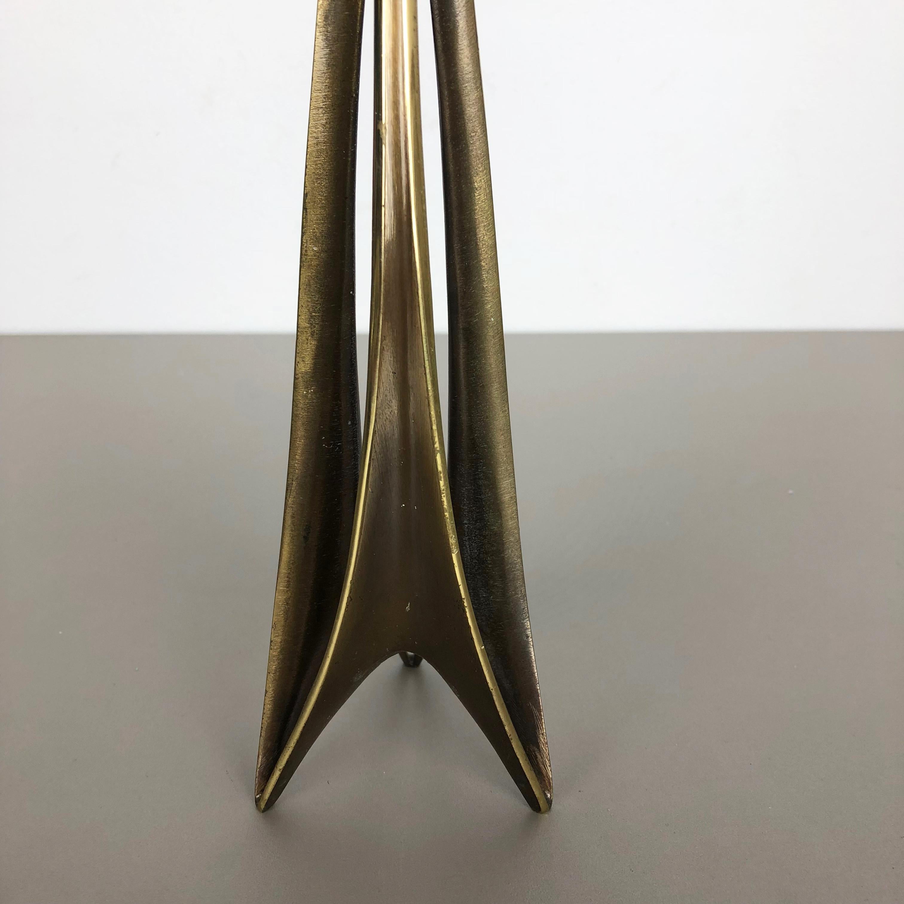 20th Century Brutalist Brass Metal Candleholder by Klaus Ullrich for Faber & Schumacher 1950s