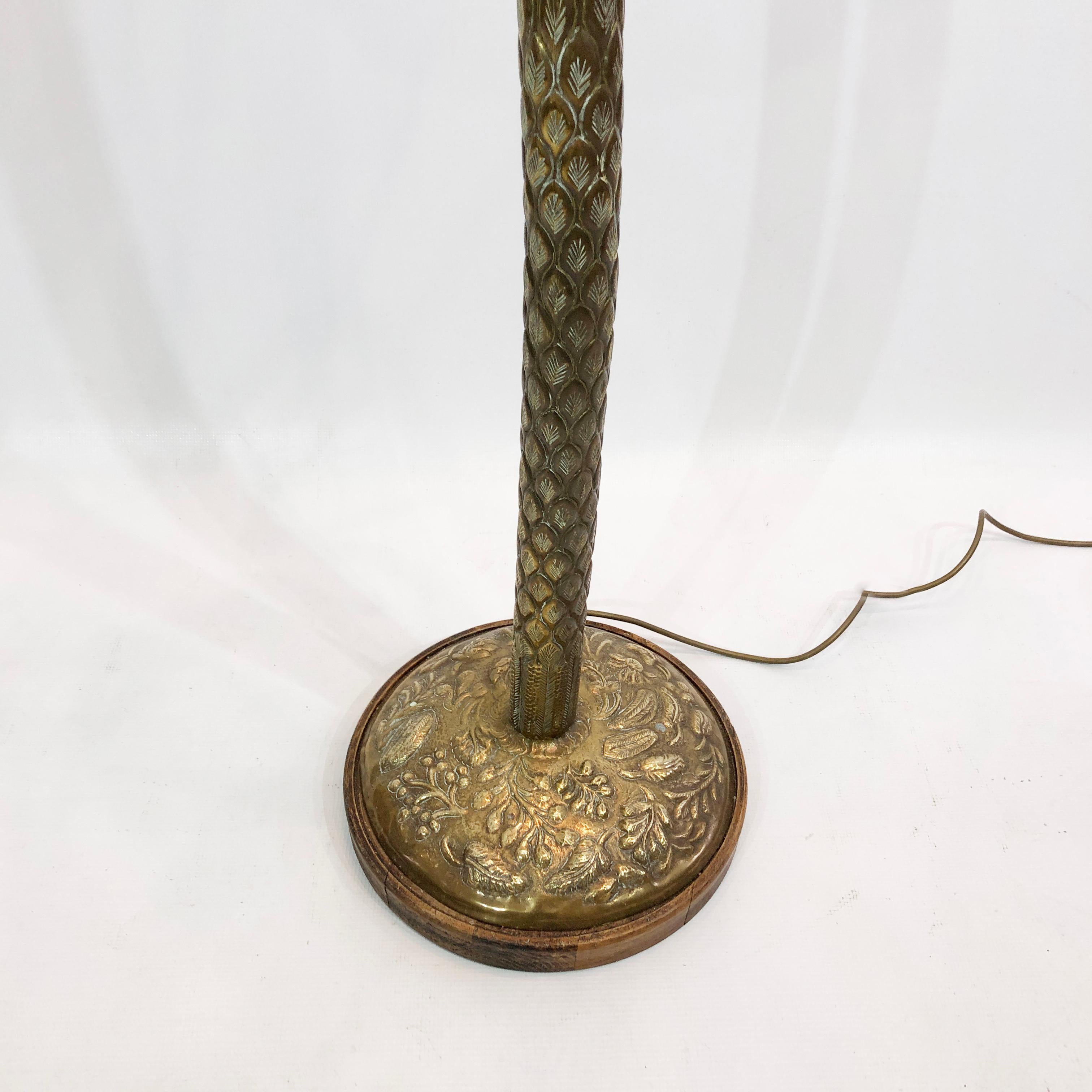 Brutalist Brass Palm Tree Floor Lamp 1970 Hollywood Regency Maison Jansen Style  For Sale 6