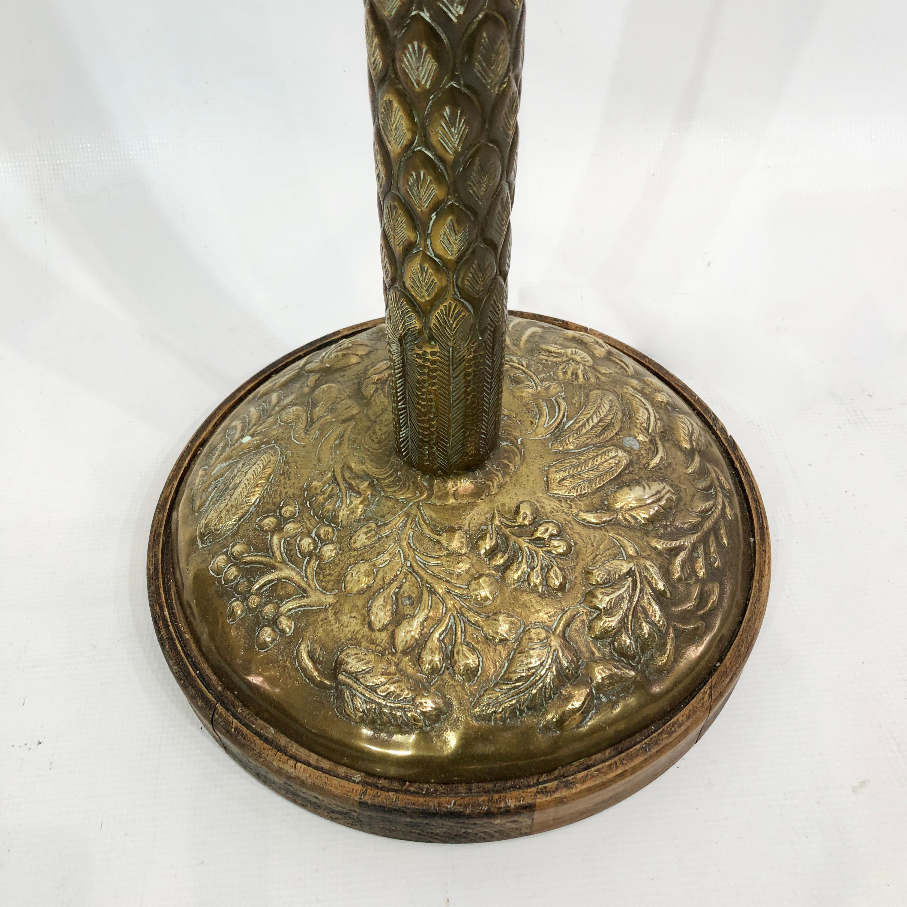 Brutalist Brass Palm Tree Floor Lamp 1970 Hollywood Regency Maison Jansen Style  For Sale 8