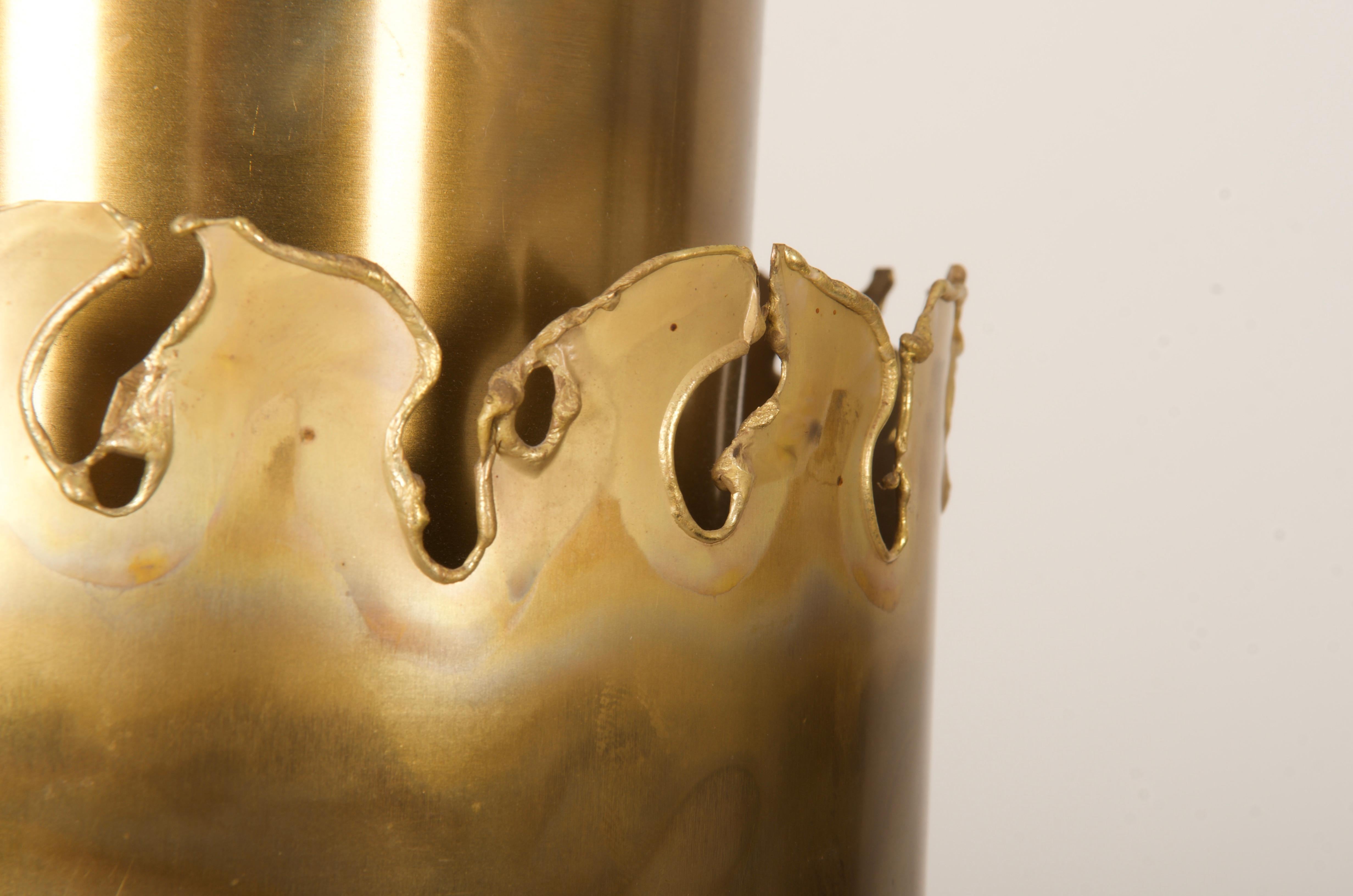 Brutalist Brass Pendant by Svend Aage Holm Sørensen For Sale 3