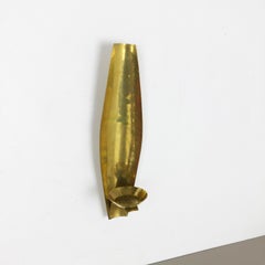 Brutalist Brass Wall Candleholder by Emil Funk KG, Germany, 1950s