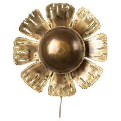 Brutalist Brass Wall Sconce "Flower" by Holm Sørensen & Co, Denmark, 1960s