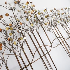 Sculpture murale en laiton brutaliste