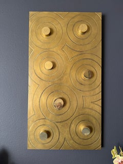 Brutalist Brass Wall Sculpture