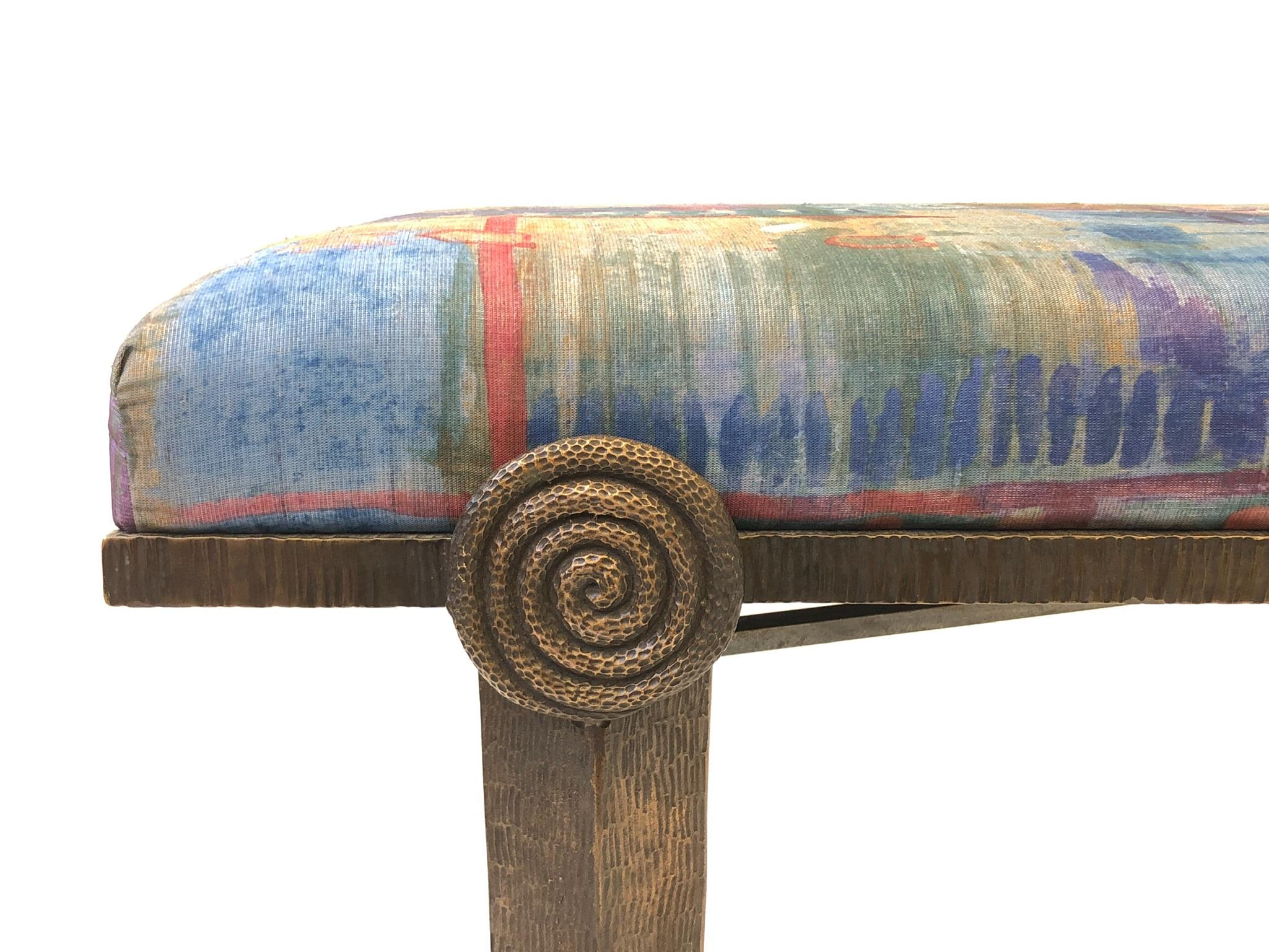 Brutalist Bronze Bench by Tom Corbin  For Sale 1