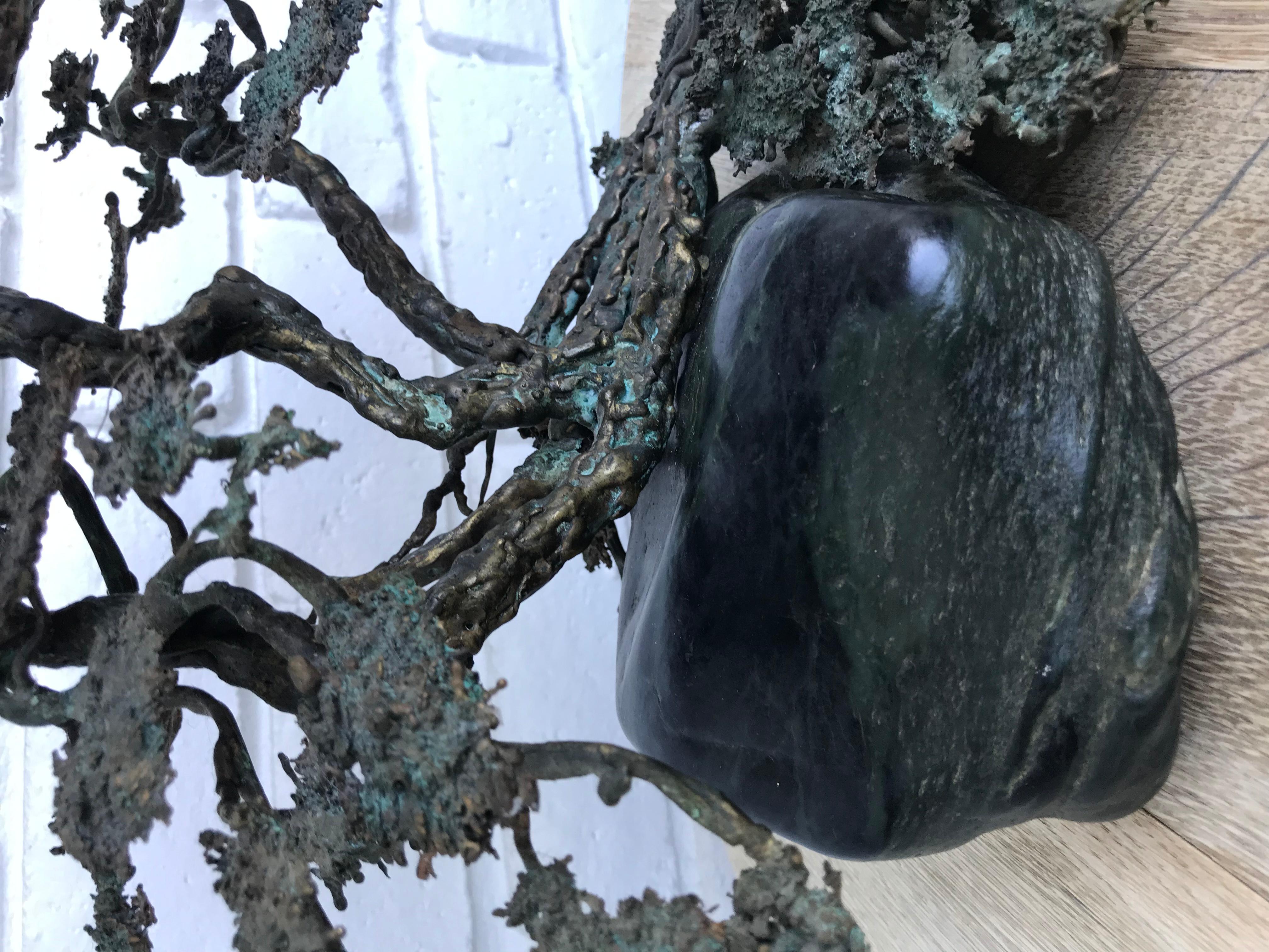 Unknown Brutalist Bronze Bonsai Sculpture