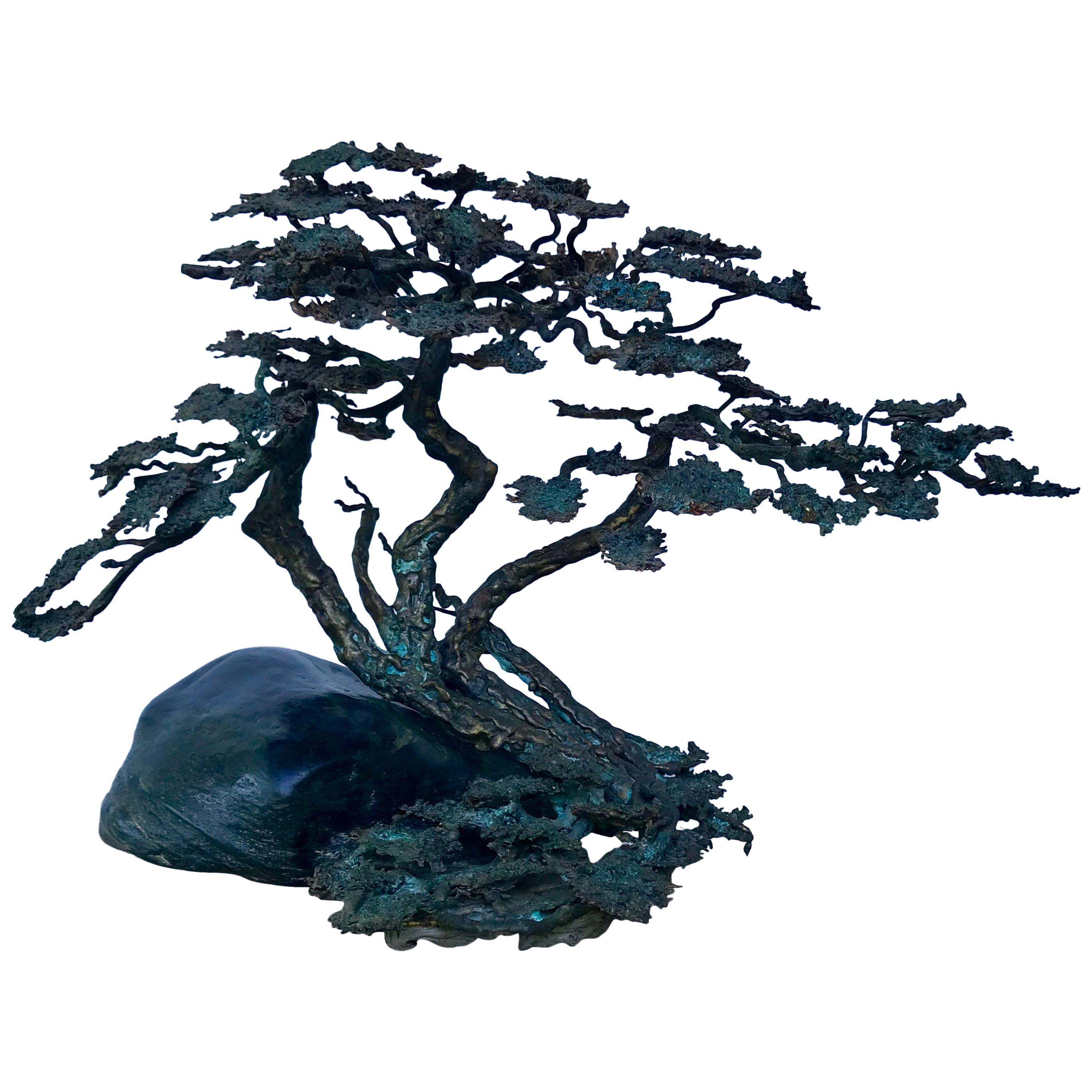 Brutalist Bronze Bonsai Sculpture